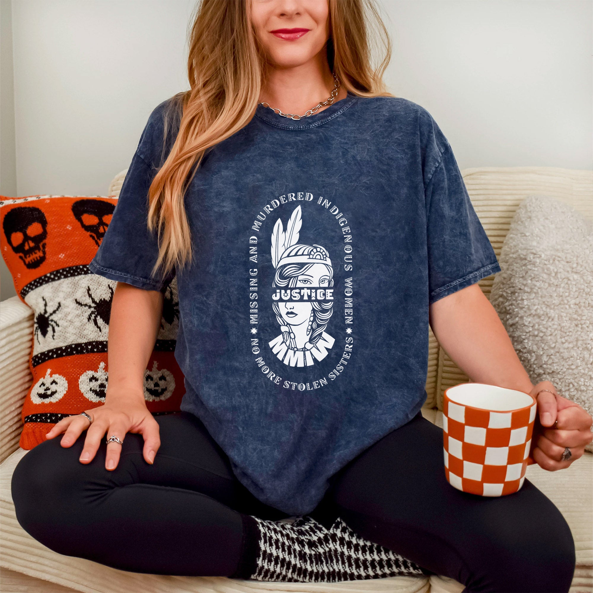 No More Stolen Sisters MMIW Unisex Mineral Washed T-Shirt