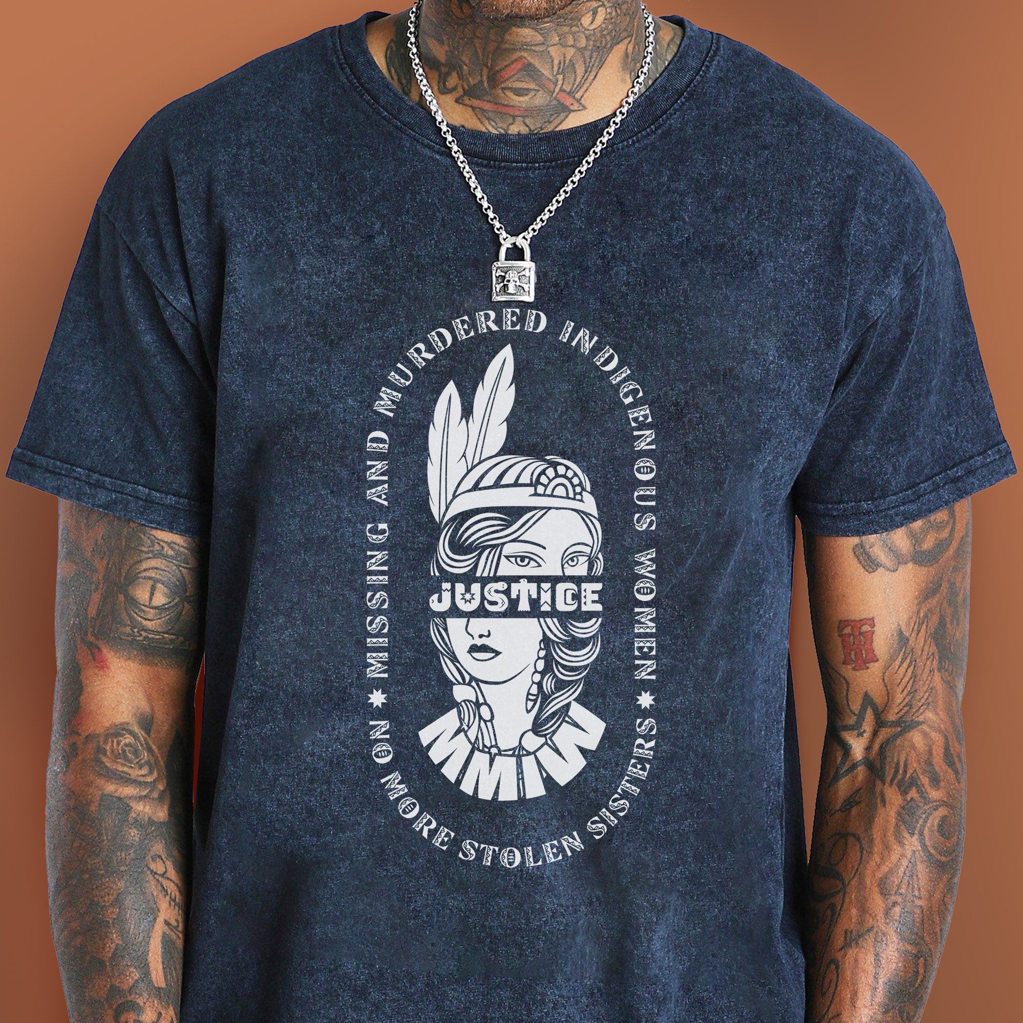 No More Stolen Sisters MMIW Unisex Mineral Washed T-Shirt