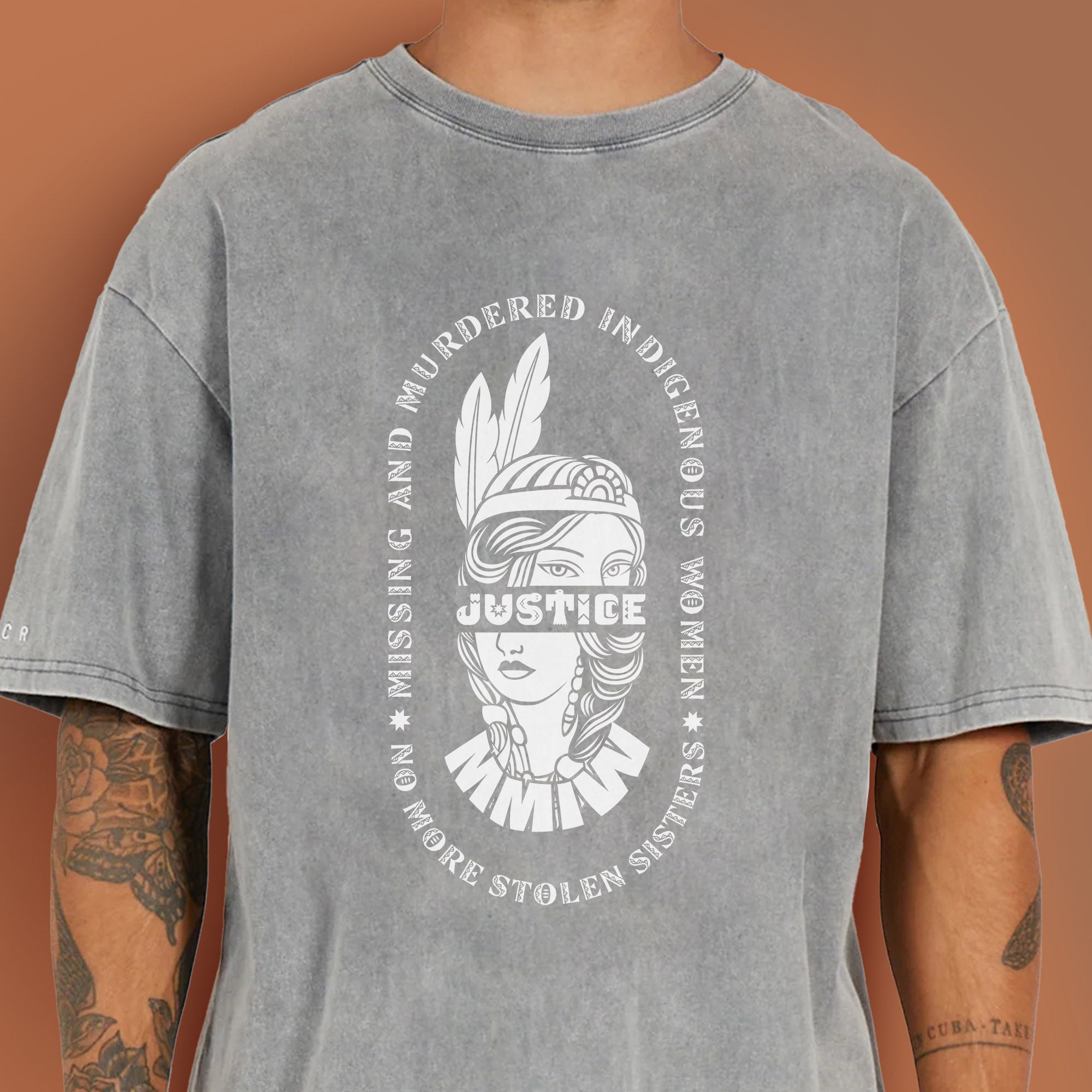 No More Stolen Sisters MMIW Unisex Mineral Washed T-Shirt