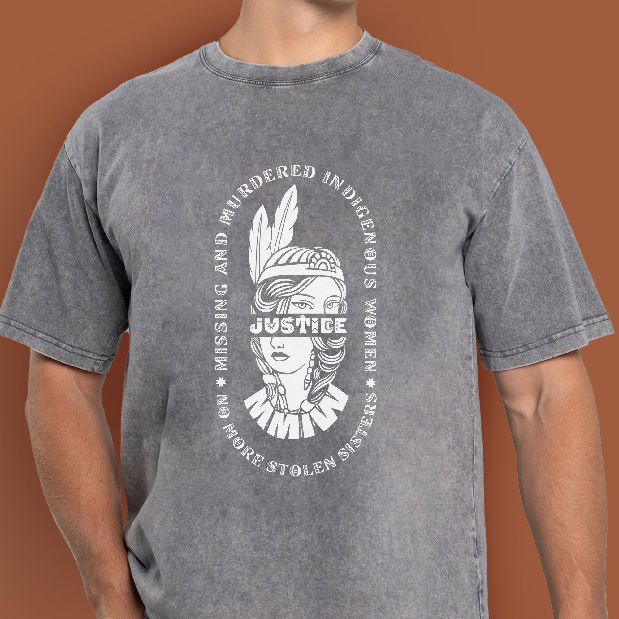 No More Stolen Sisters MMIW Unisex Mineral Washed T-Shirt