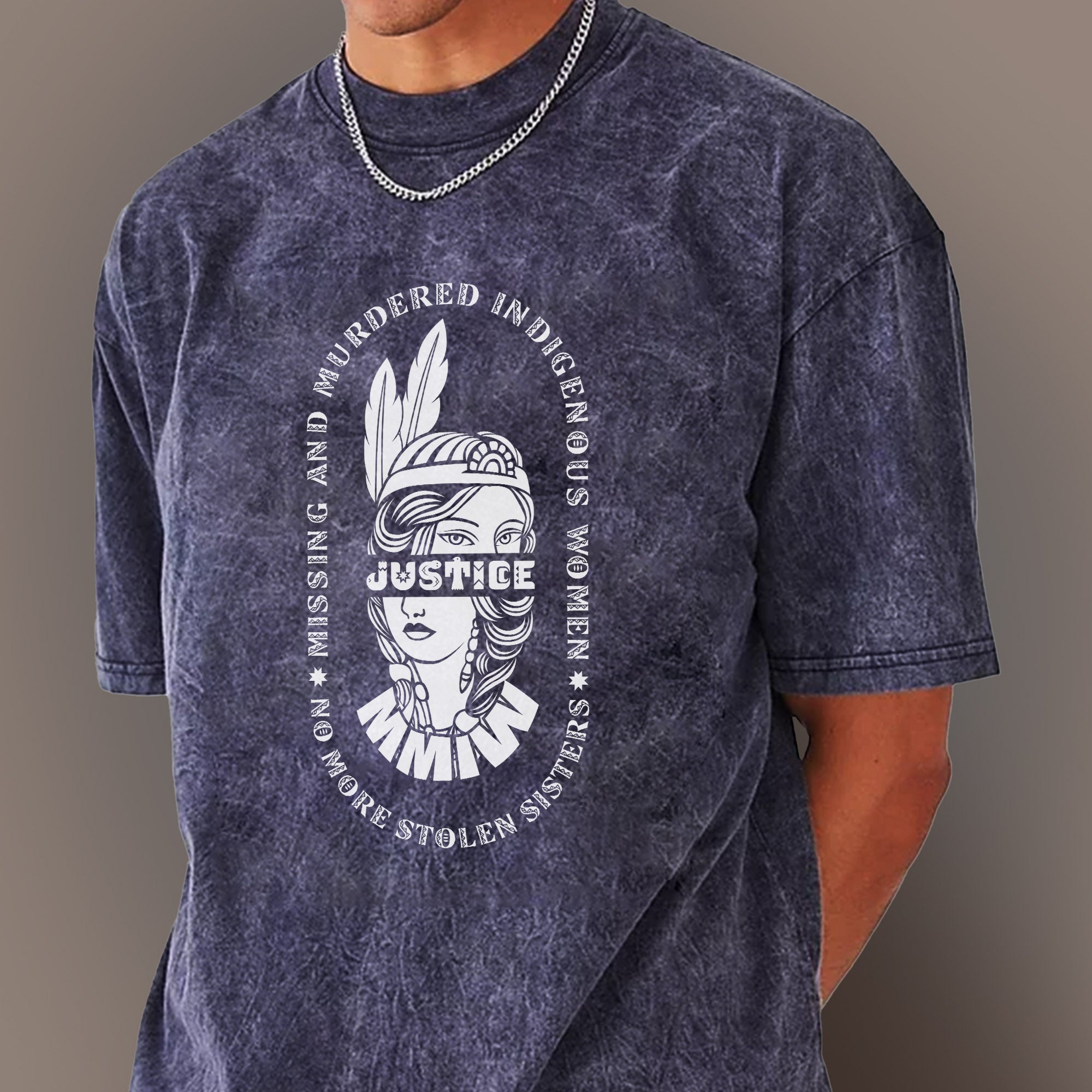 No More Stolen Sisters MMIW Unisex Mineral Washed T-Shirt