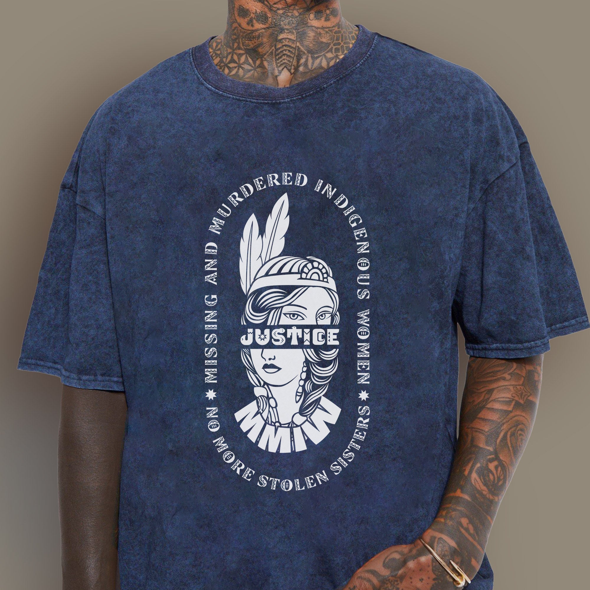 No More Stolen Sisters MMIW Unisex Mineral Washed T-Shirt