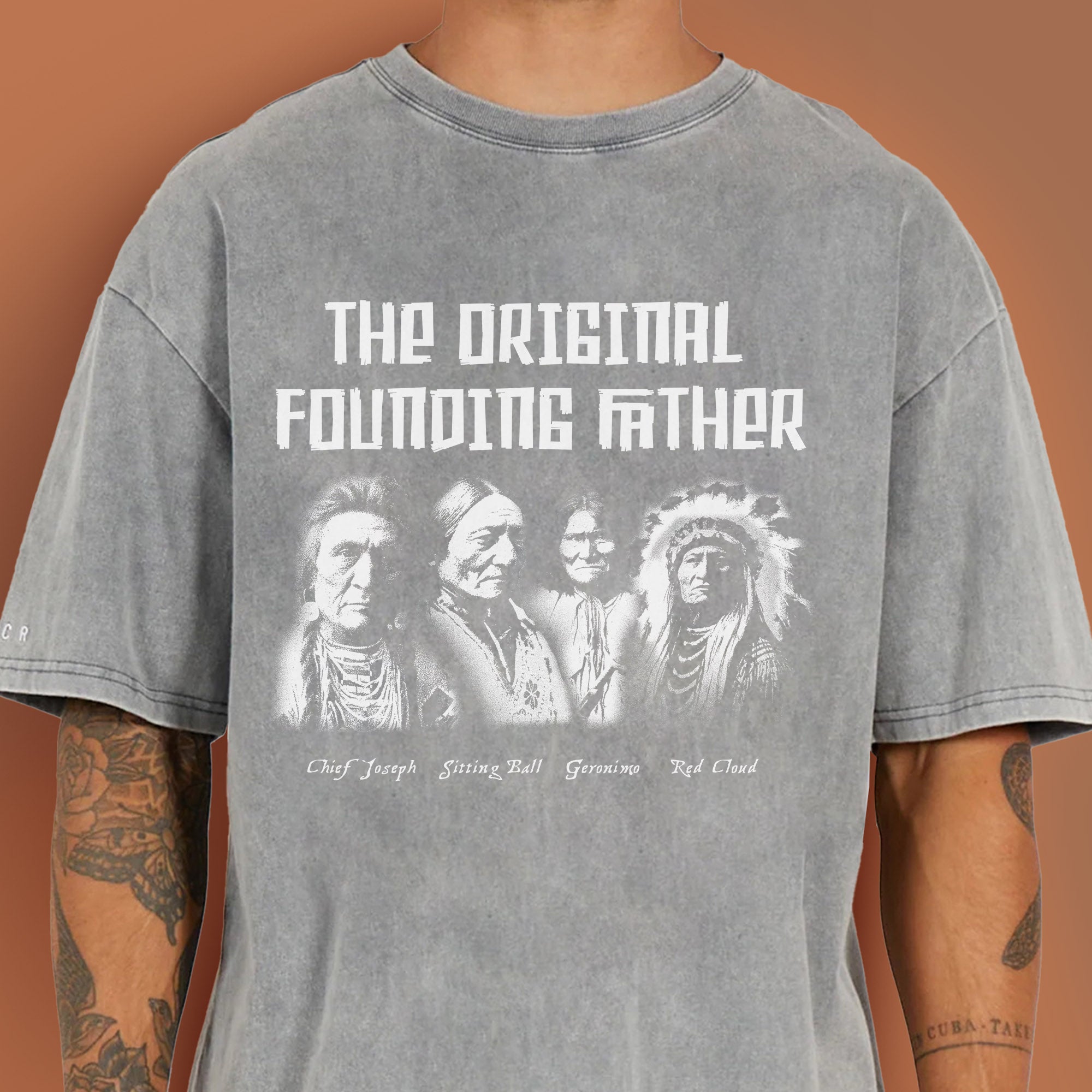 The Original Founding Father Native American Leaders Chief Unisex Mineral Washed T-Shirt
