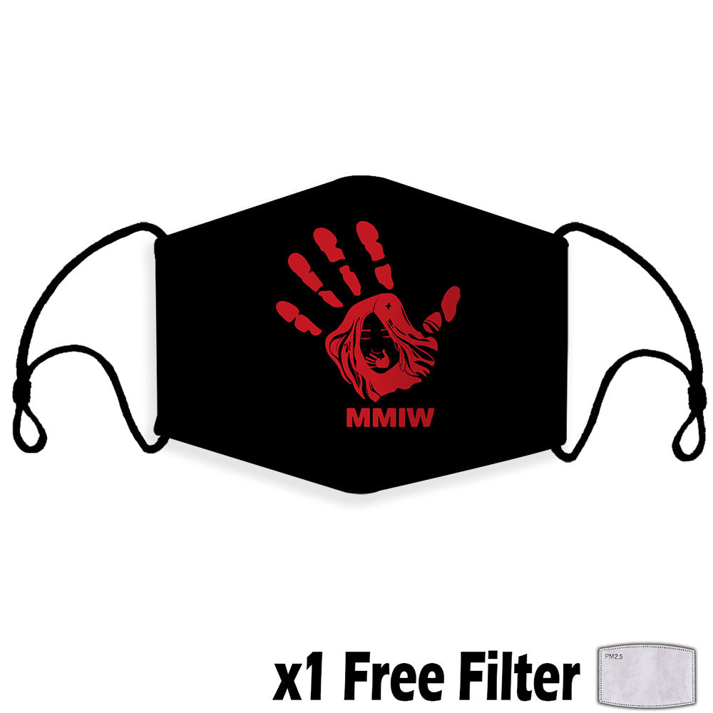 Face Mask Bandana Red Hand - Justice For Missing And Murdered Indigenous Women WC01