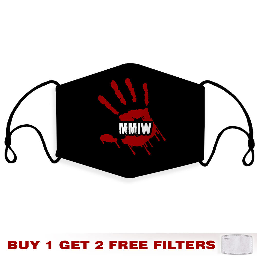 Face Mask Bandana Red Hand - Justice For Missing And Murdered Indigenous Women WC04