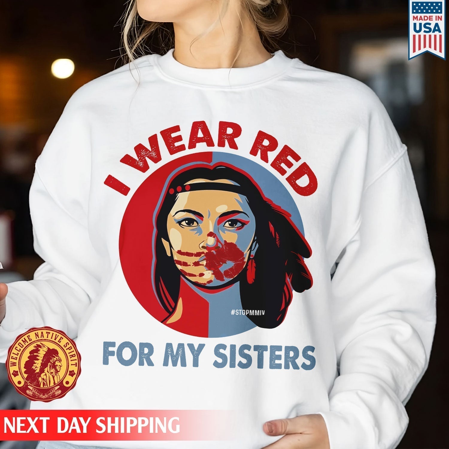 MMIW I Wear Red For My Sisters Red Hand Indigenous Women Unisex T-shirt/Hoodie/Sweatshirt