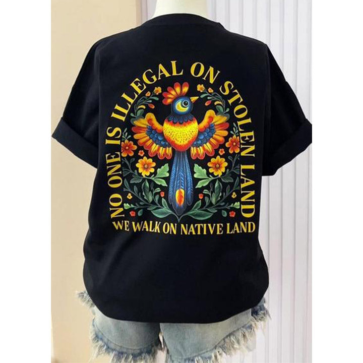 [Two Sides] No One Is Illegal On Stolen Land. We Walk On Native Land - Two Sides Unisex T-Shirt/Hoodie/Sweatshirt