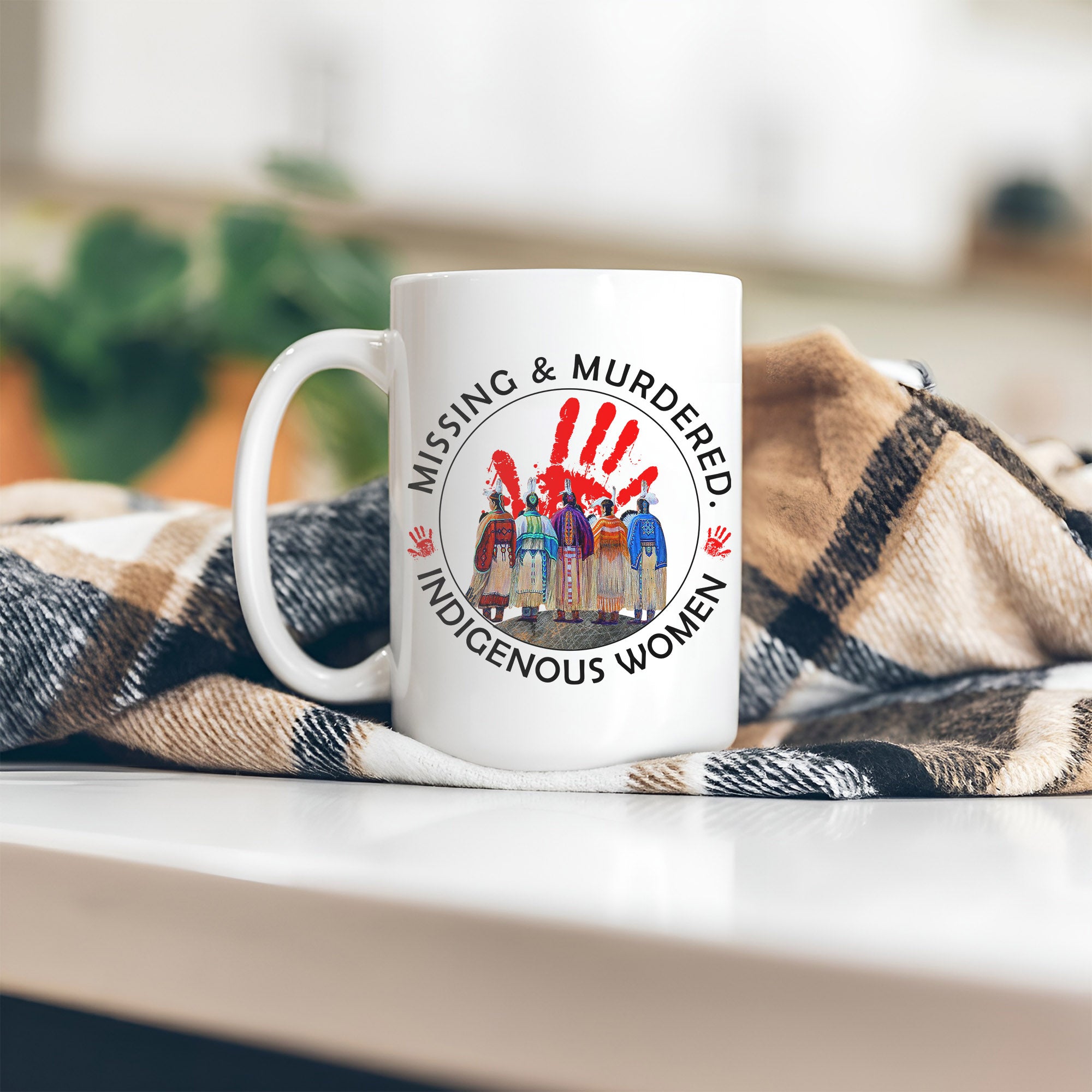 MMIW Red Hand Women Together Mug