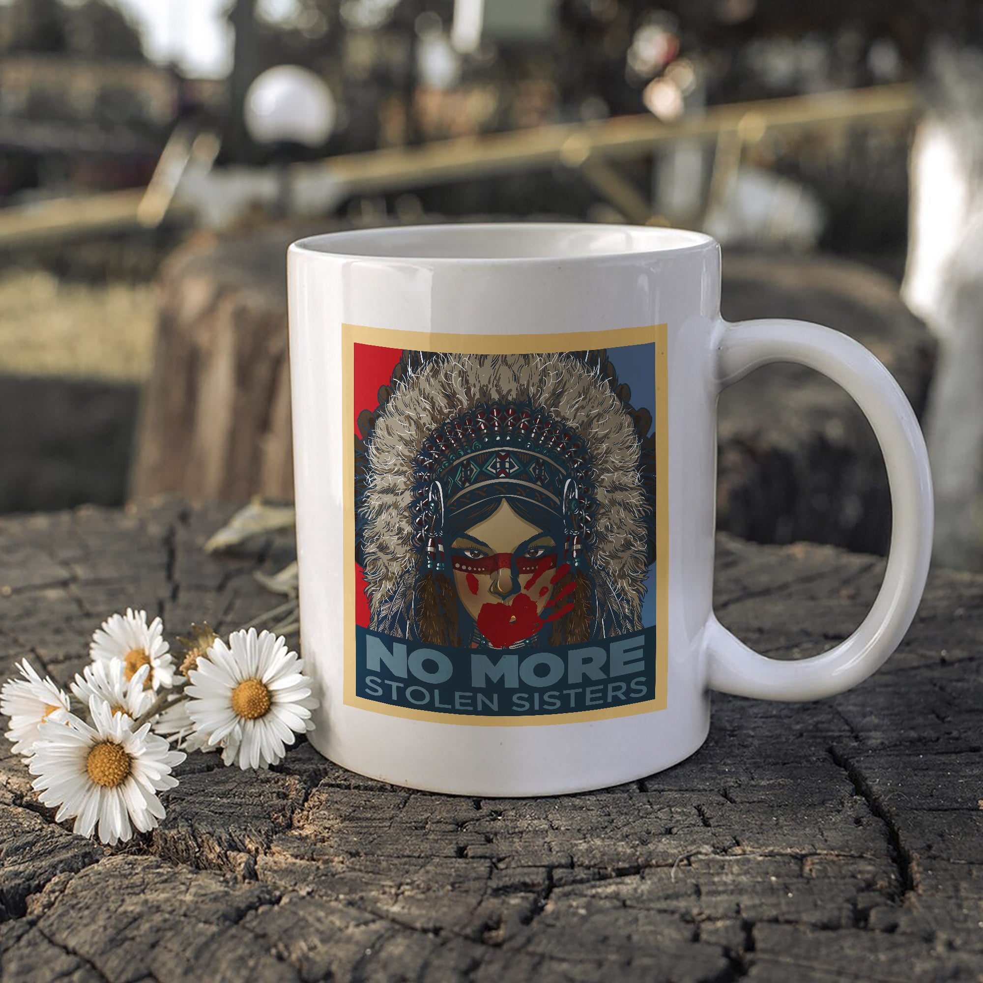 MMIW No More Stolen Sister Vintage Design Ceramic Coffee Mug