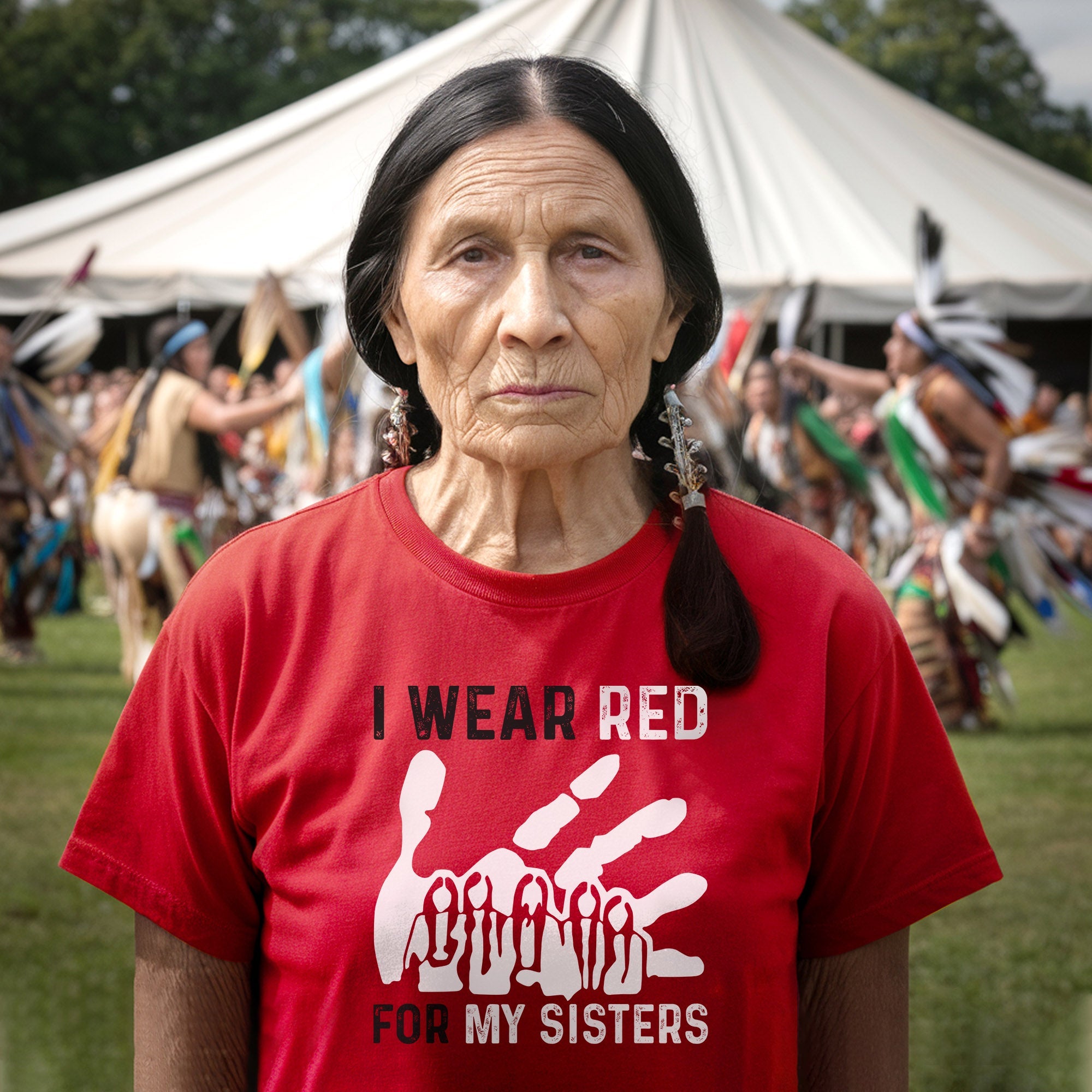 MMIW I Wear Red For My Sister Red Hand Unisex Hoodie/Sweatshirt/T-shirt
