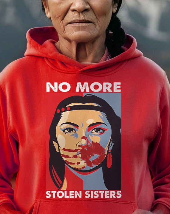 MMIW No More Stolen Sisters Red Hand Unisex Hoodie/Sweatshirt/T-Shirt 019