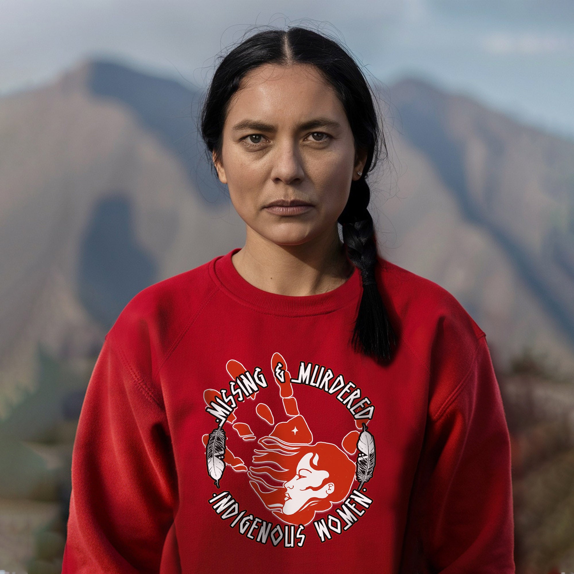 MMIW Red Hand Missing Murdered Indigenous Women Unisex Hoodie/Sweatshirt/T-Shirt