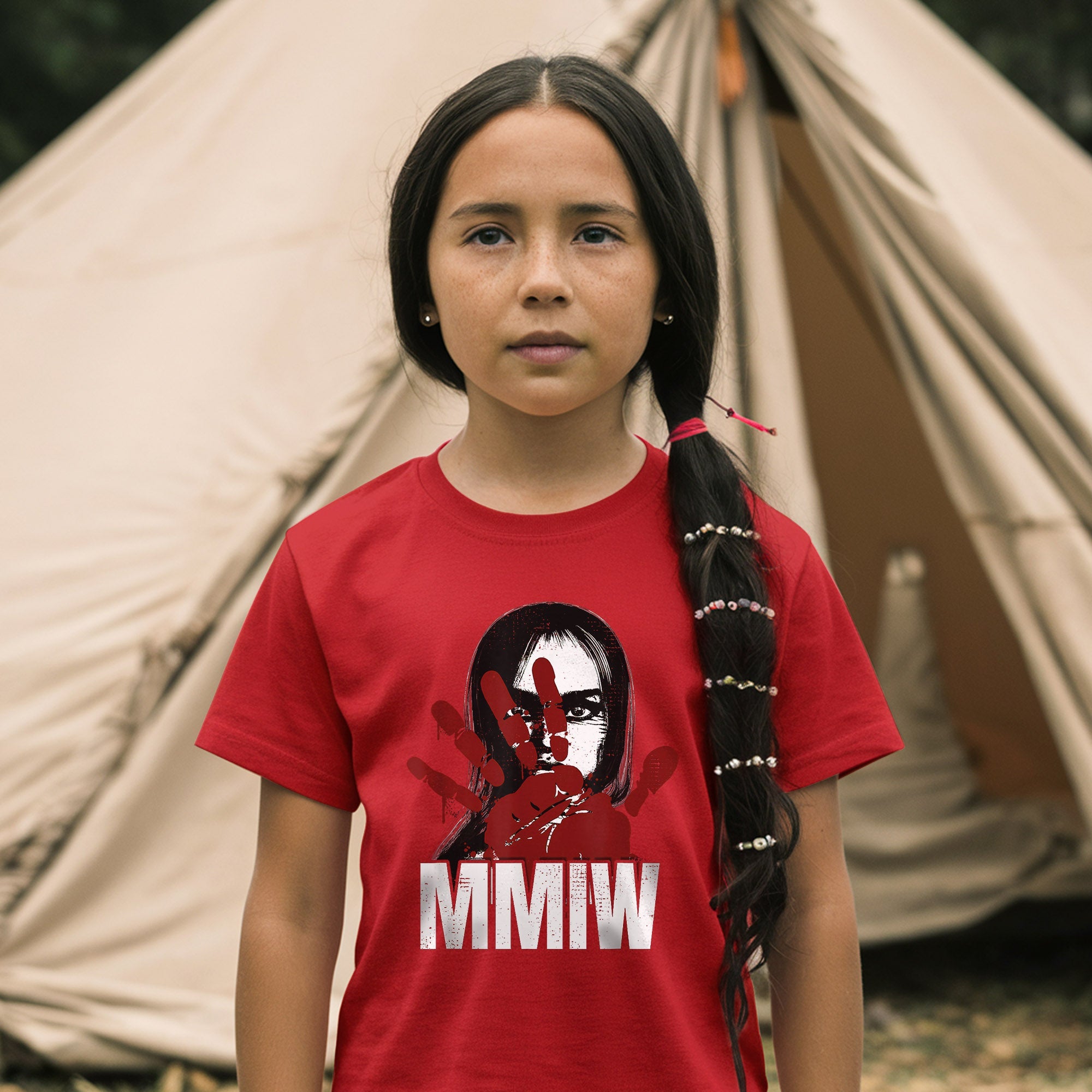 MMIW Awareness Stolen Sisters Red Hand Ind Unisex T-shirt/Hoodie/Sweatshirt
