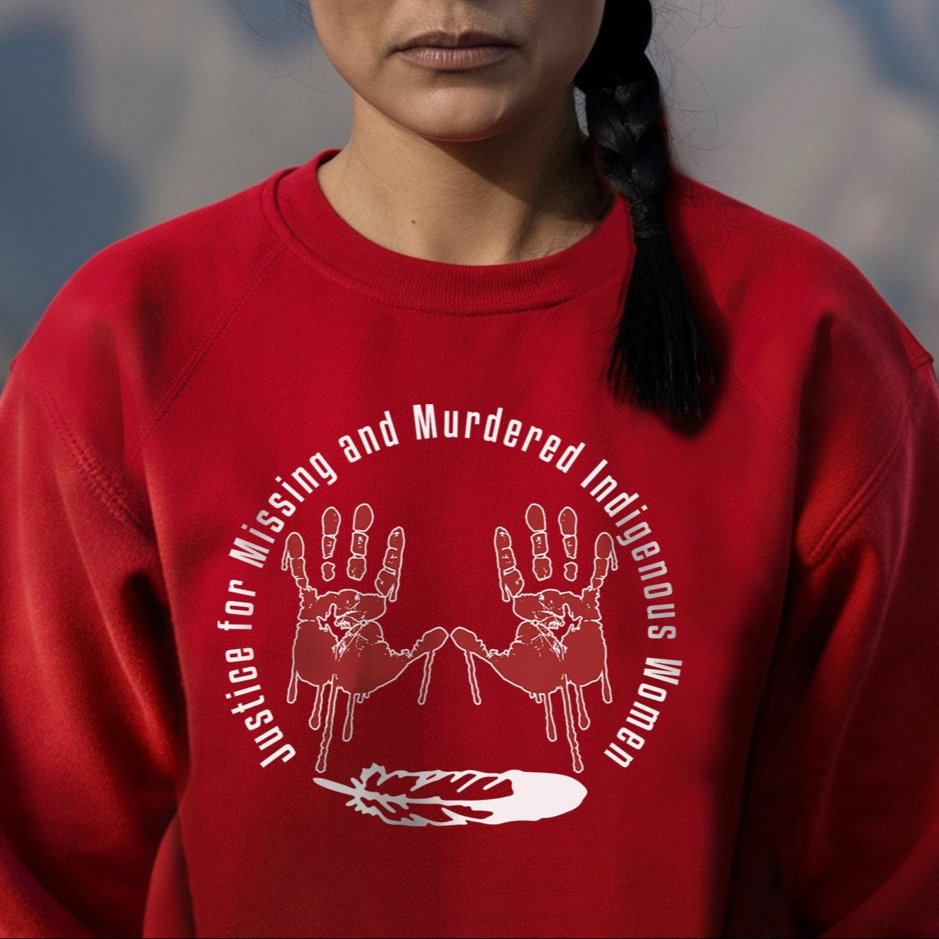 MMIW Awareness Justice For MMIW Red Hands Unisex T-Shirt/Hoodie/Sweatshirt