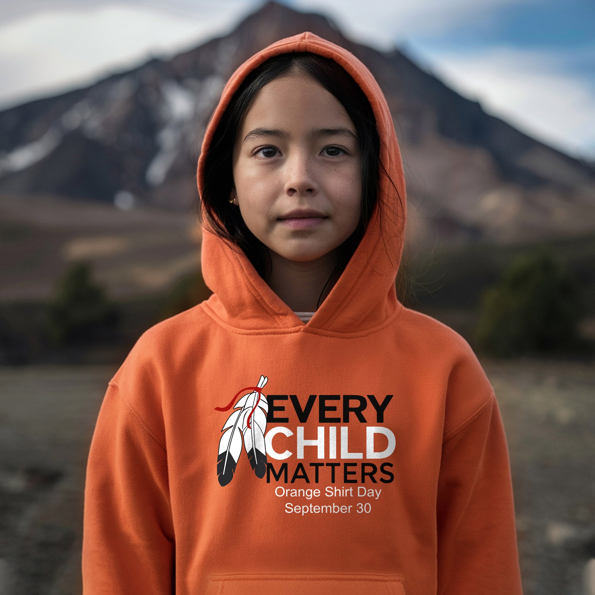 Every Child Matters Feather For Orange Shirt Day Unisex T-Shirt/Hoodie/Sweatshirt