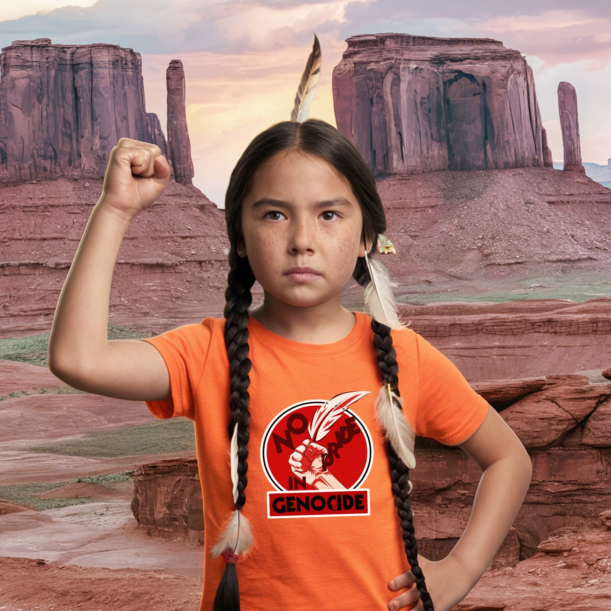 Every Child Matters No Pride In Genocide For Orange Shirt Day Unisex T-shirt/Hoodie/Sweatshirt