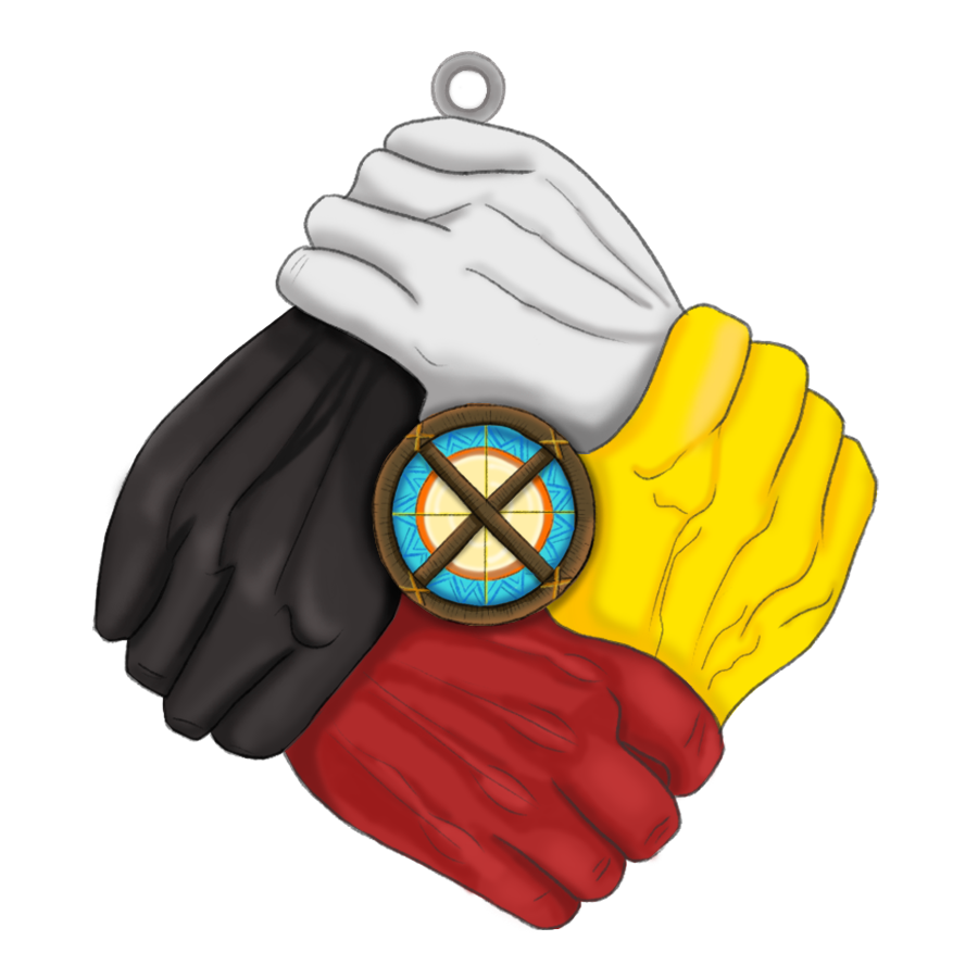 Four Directions Unity Hand Native American - Unique Christmas Gift Decor Flat Acrylic