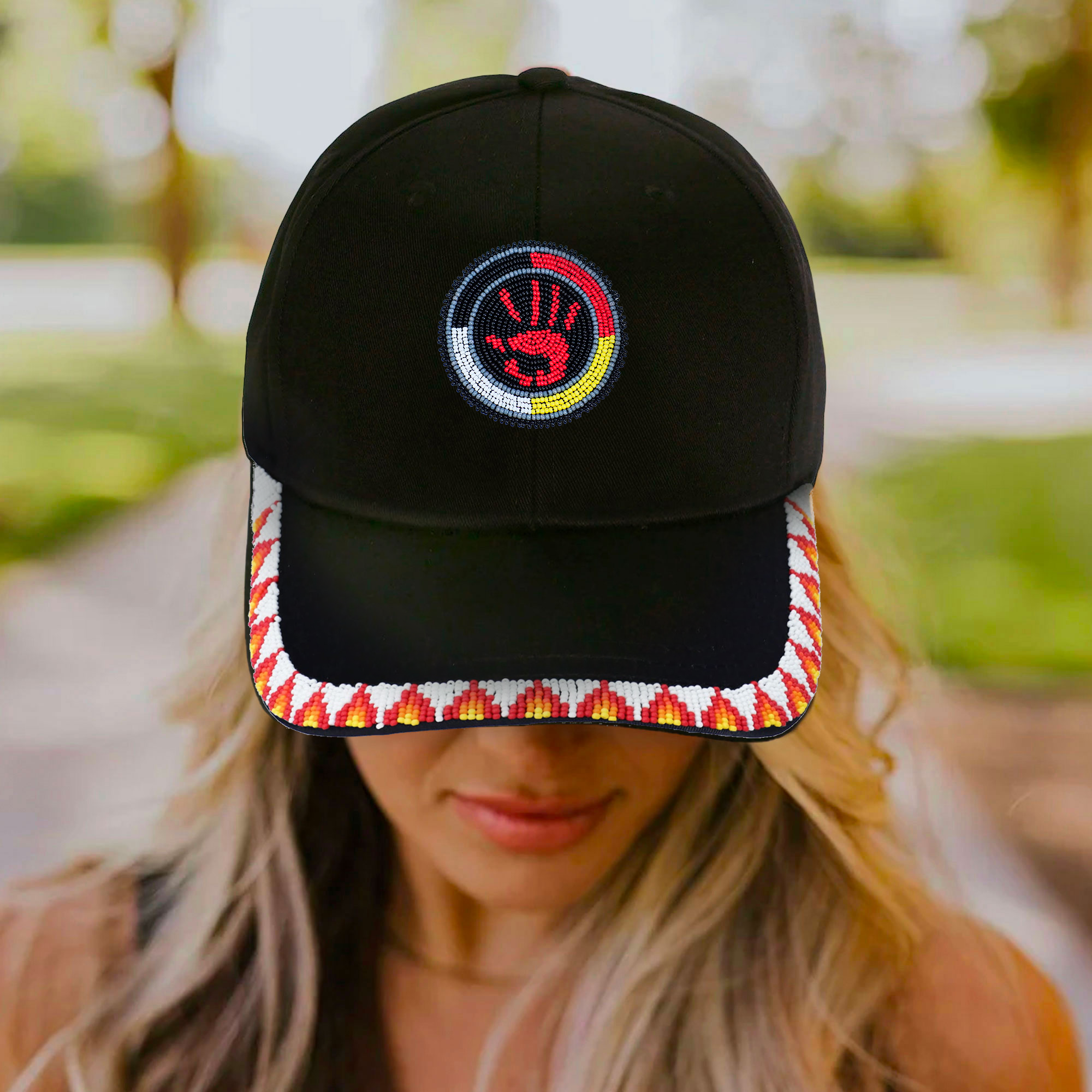 Native american hot sale beaded baseball caps