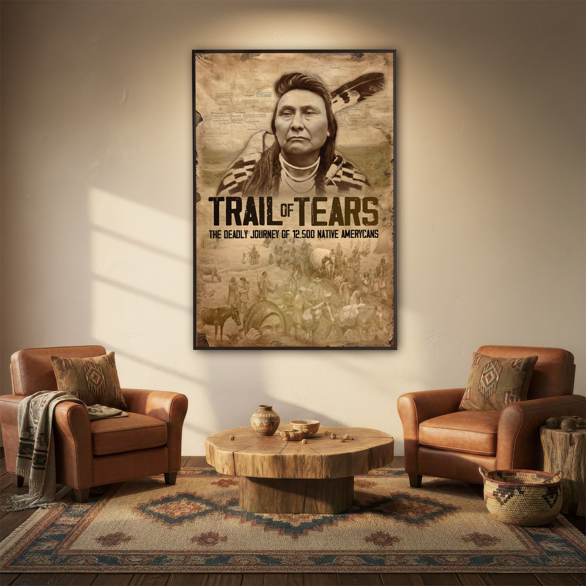 Native Spirit - Trail Of Tears Artwork Poster/ Canvas