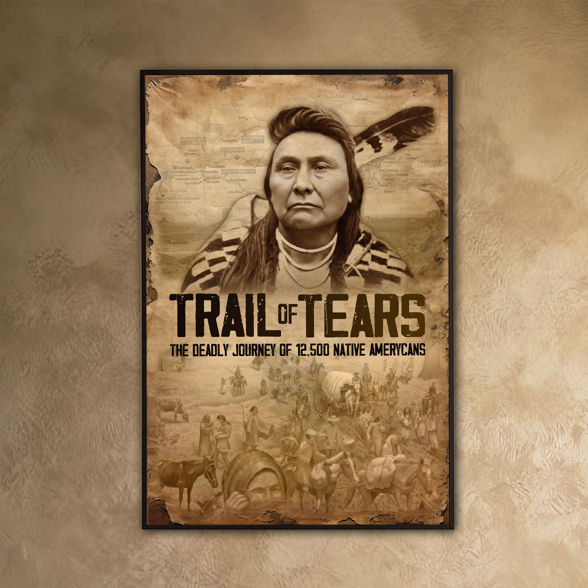 Native Spirit - Trail Of Tears Artwork Poster/ Canvas