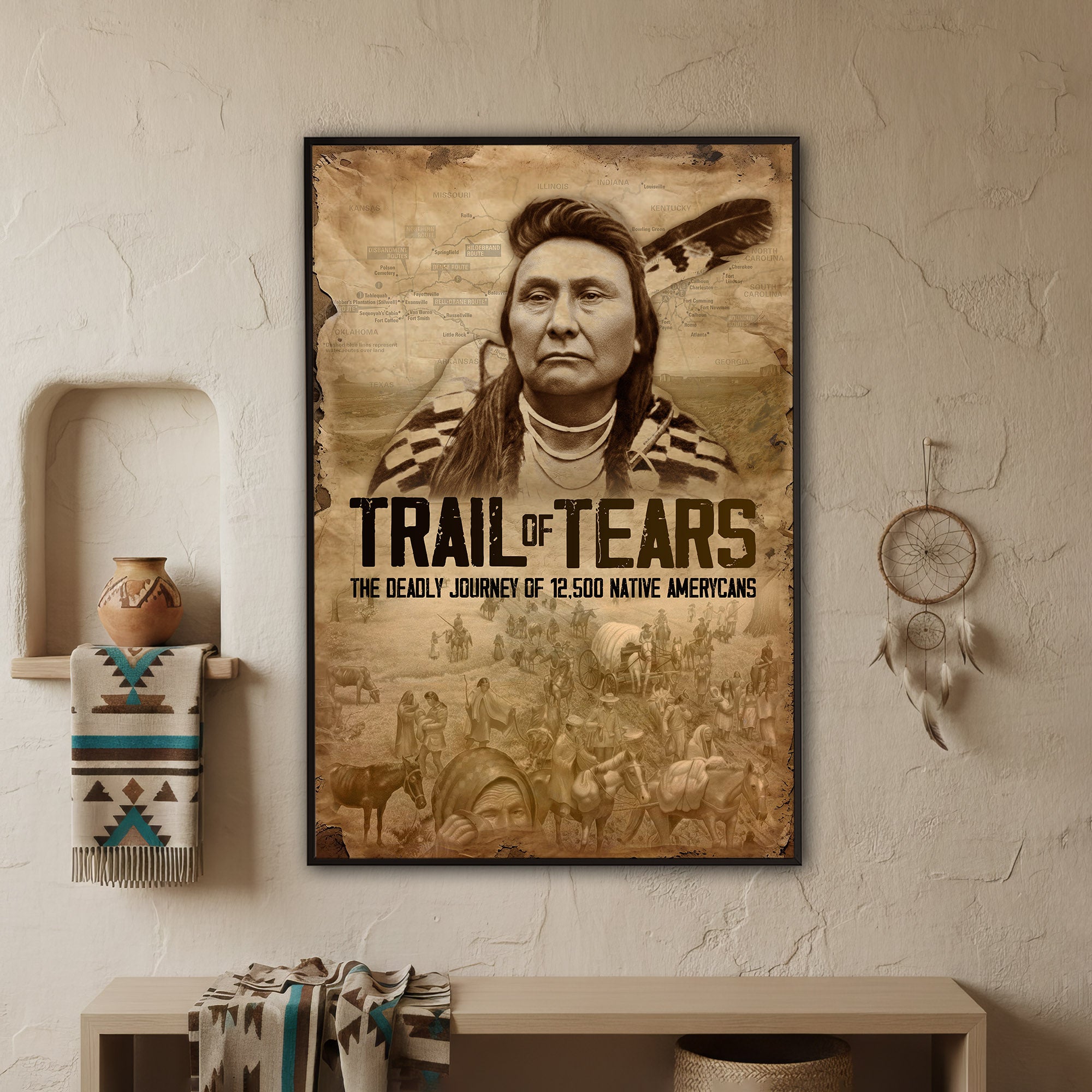 Native Spirit - Trail Of Tears Artwork Poster/ Canvas