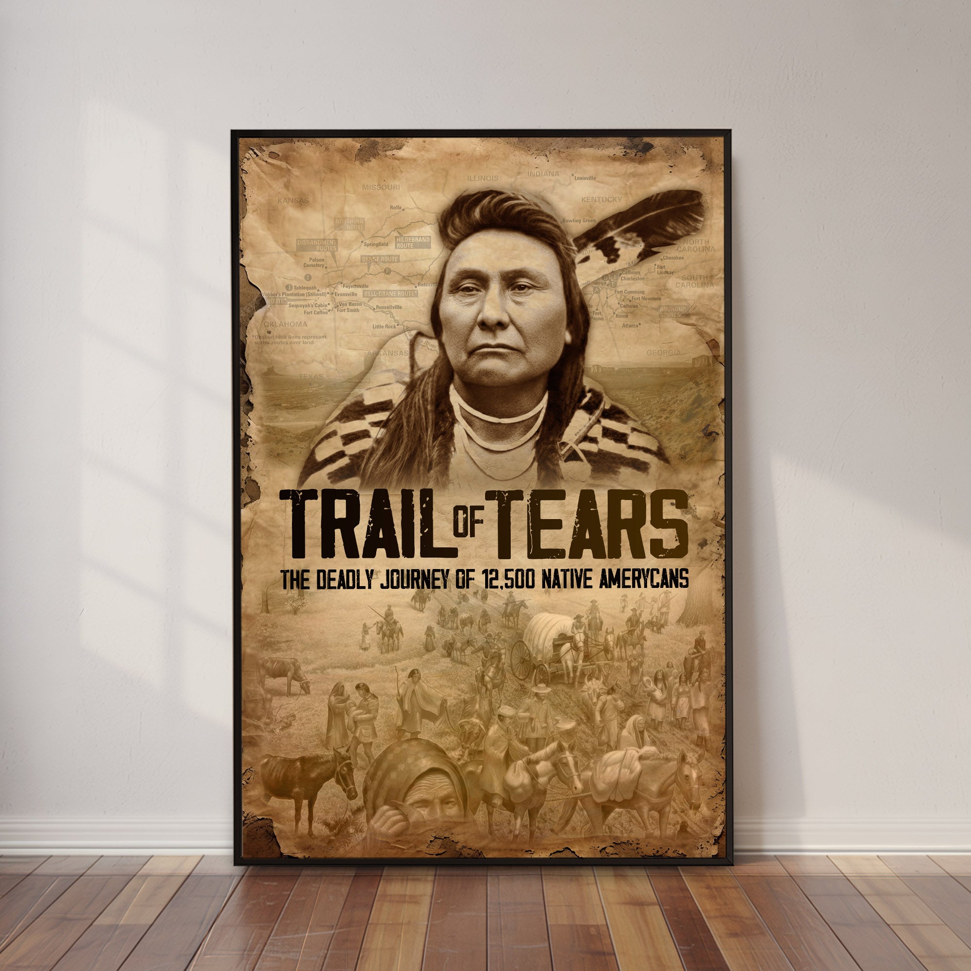 Native Spirit - Trail Of Tears Artwork Poster/ Canvas