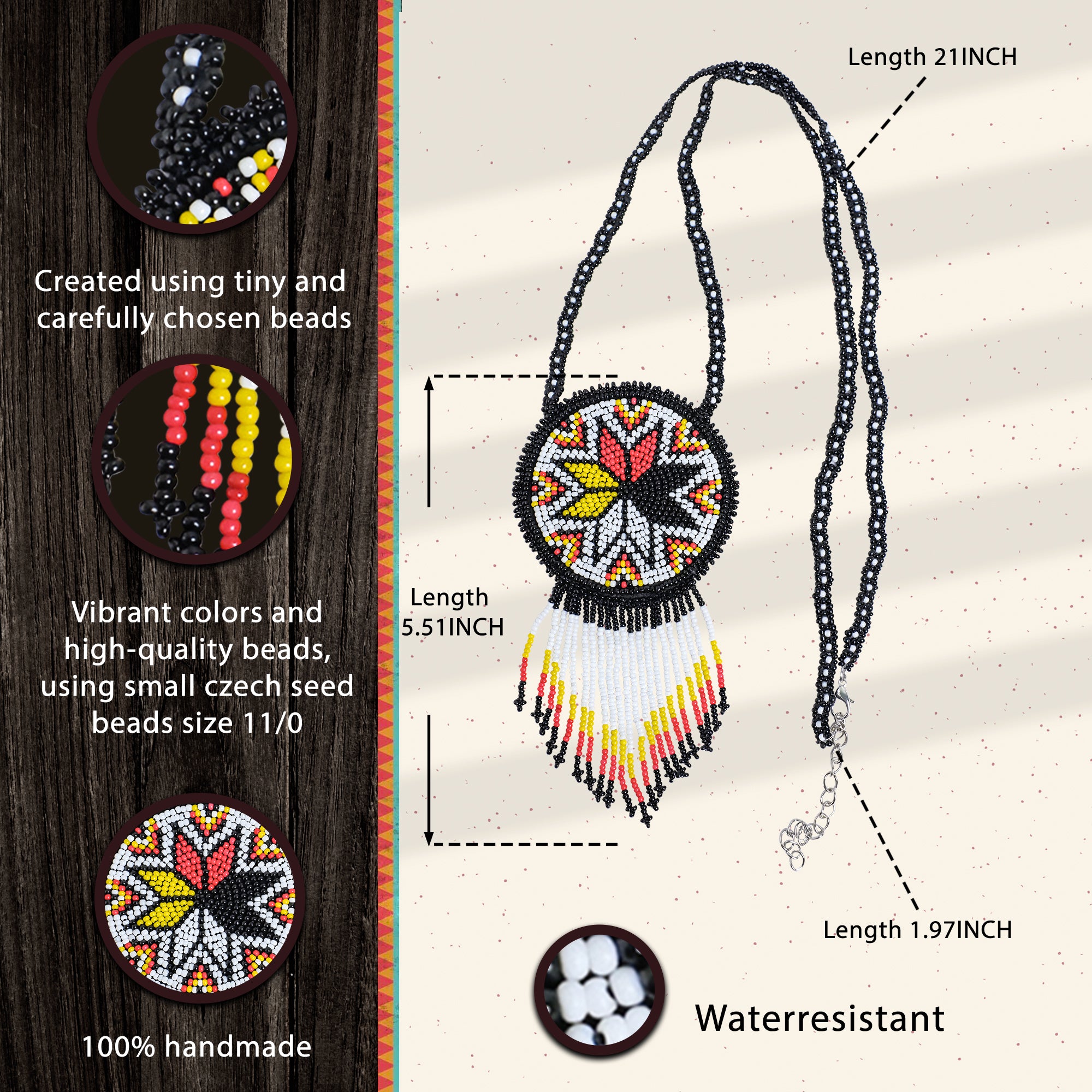 SALE 50 OFF MMIW Medicine Wheel Star Long Handmade Beaded Premium N