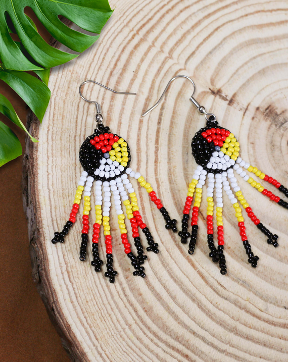 Sacred Circle Beaded Earrings