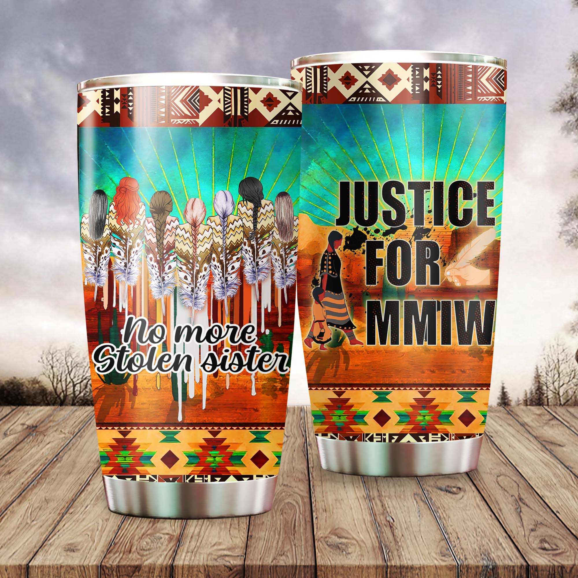 Justice For MMIW Native American Tumbler Stainless Steel Drinking Cup