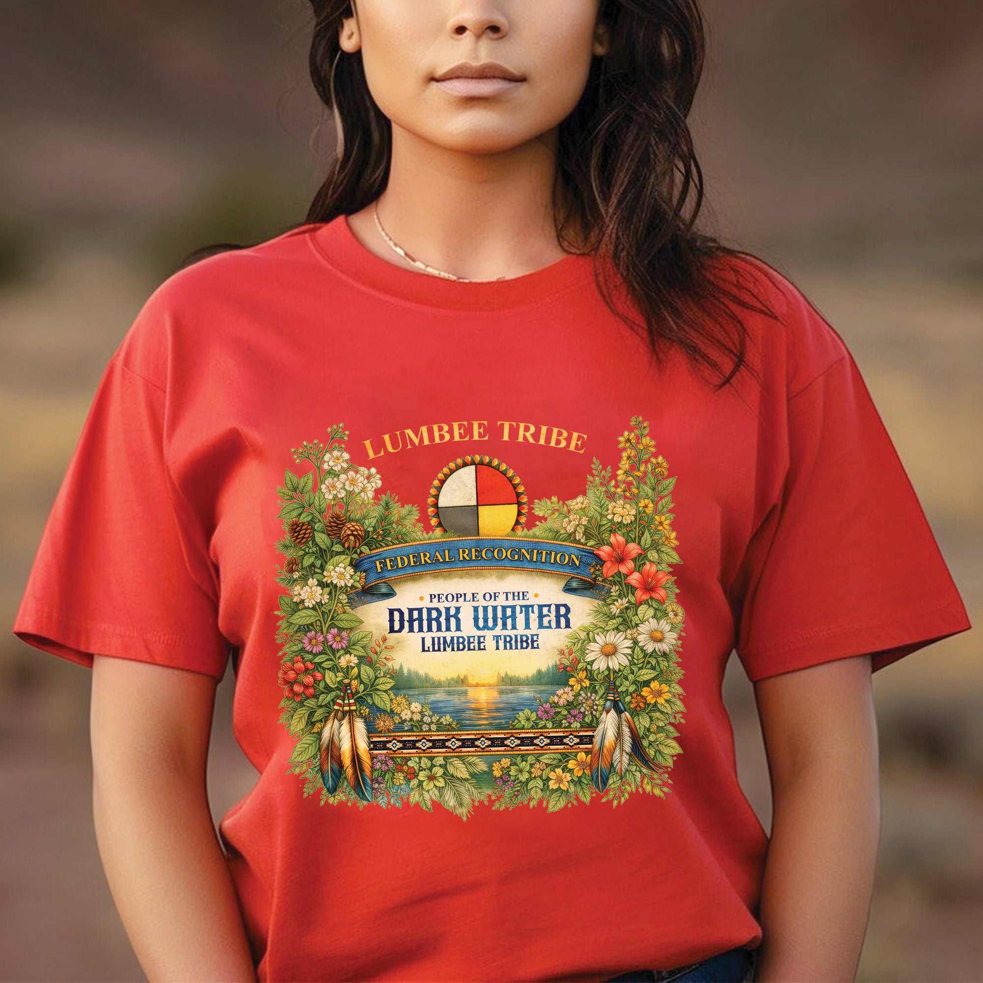 Lumbee Tribe Federal Recognition – Dark Water People Native American Art Unisex T-shirt/T-shirt V-neck/Hoodie/Sweatshirt