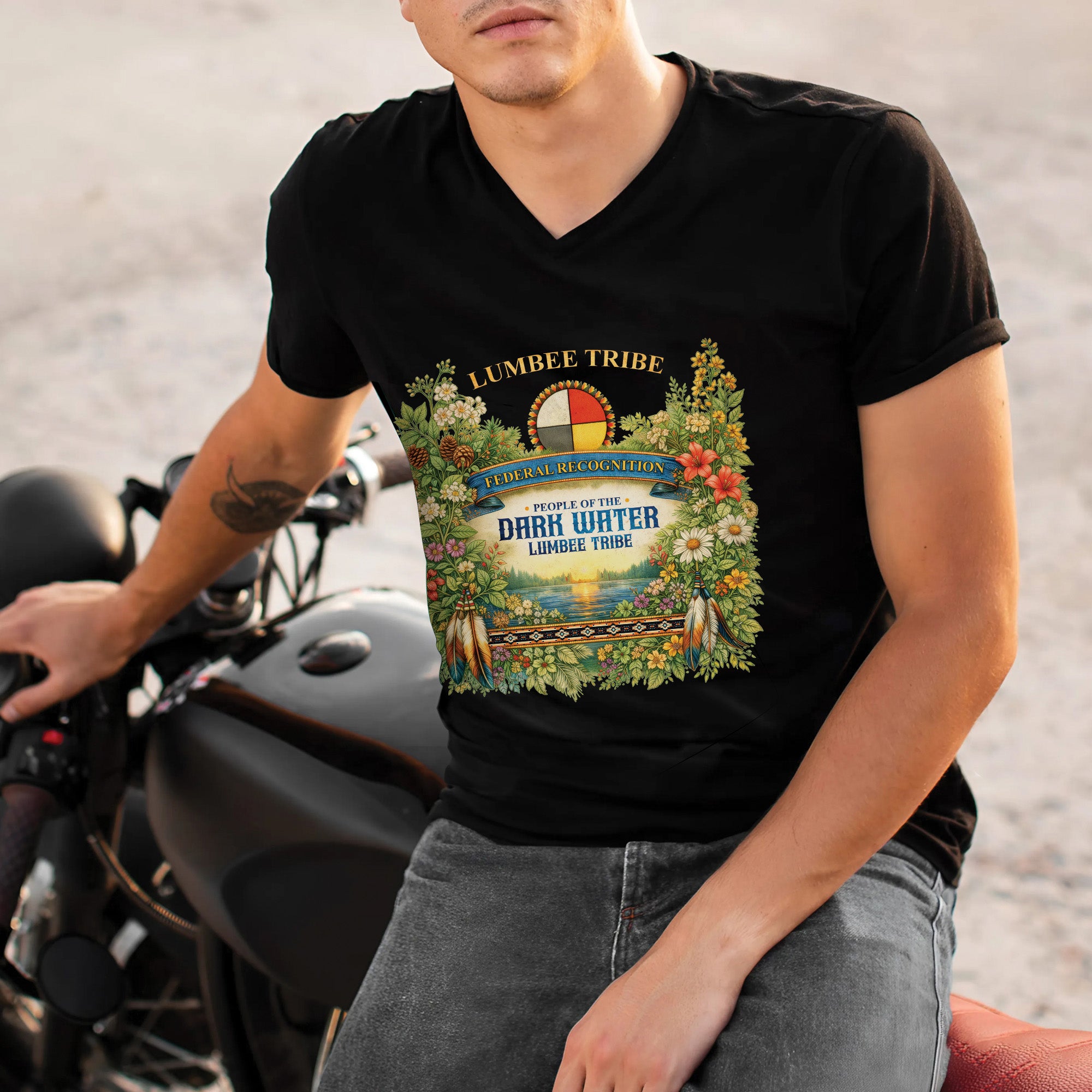 Lumbee Tribe Federal Recognition – Dark Water People Native American Art Unisex T-shirt/T-shirt V-neck/Hoodie/Sweatshirt