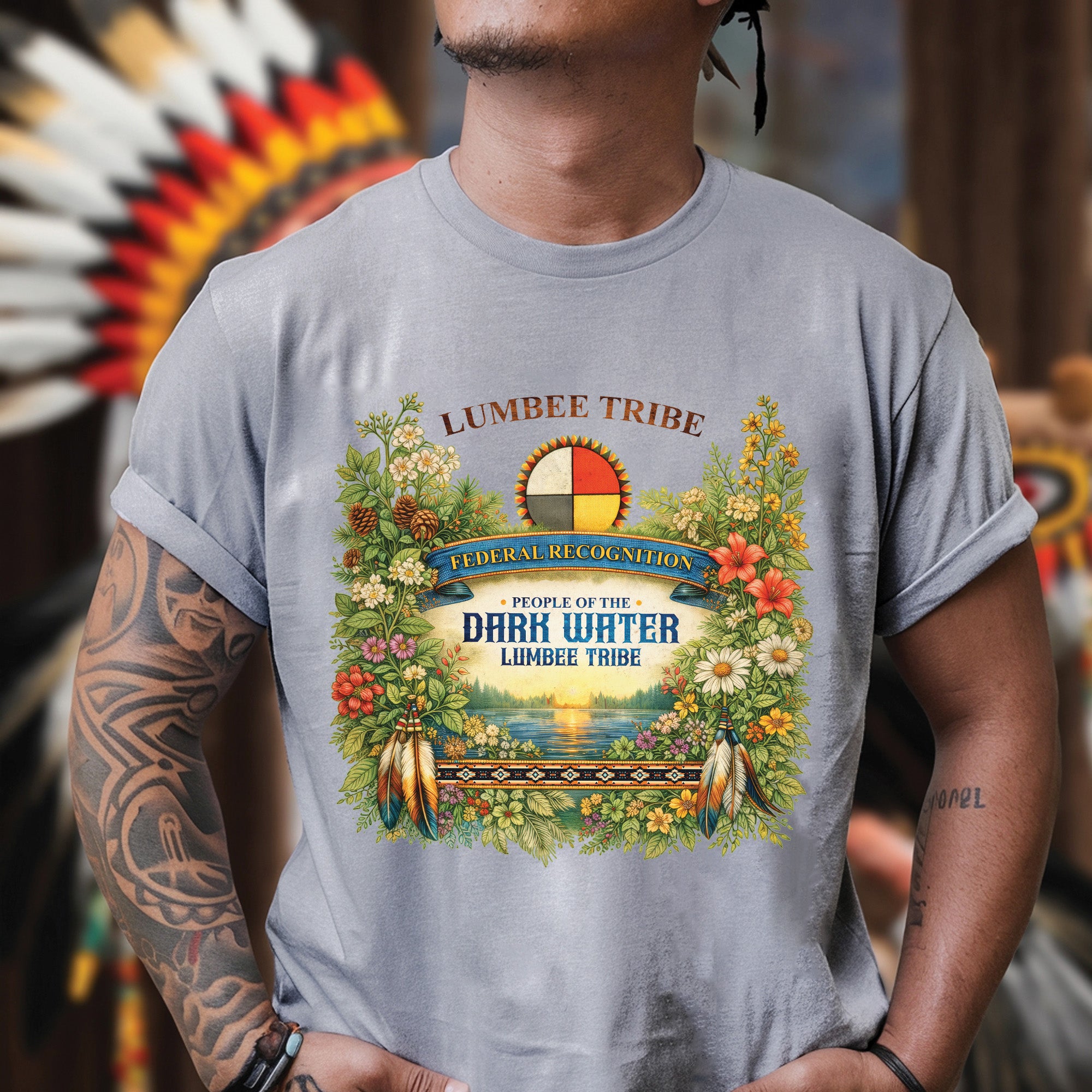 Lumbee Tribe Federal Recognition – Dark Water People Native American Art Unisex T-shirt/T-shirt V-neck/Hoodie/Sweatshirt