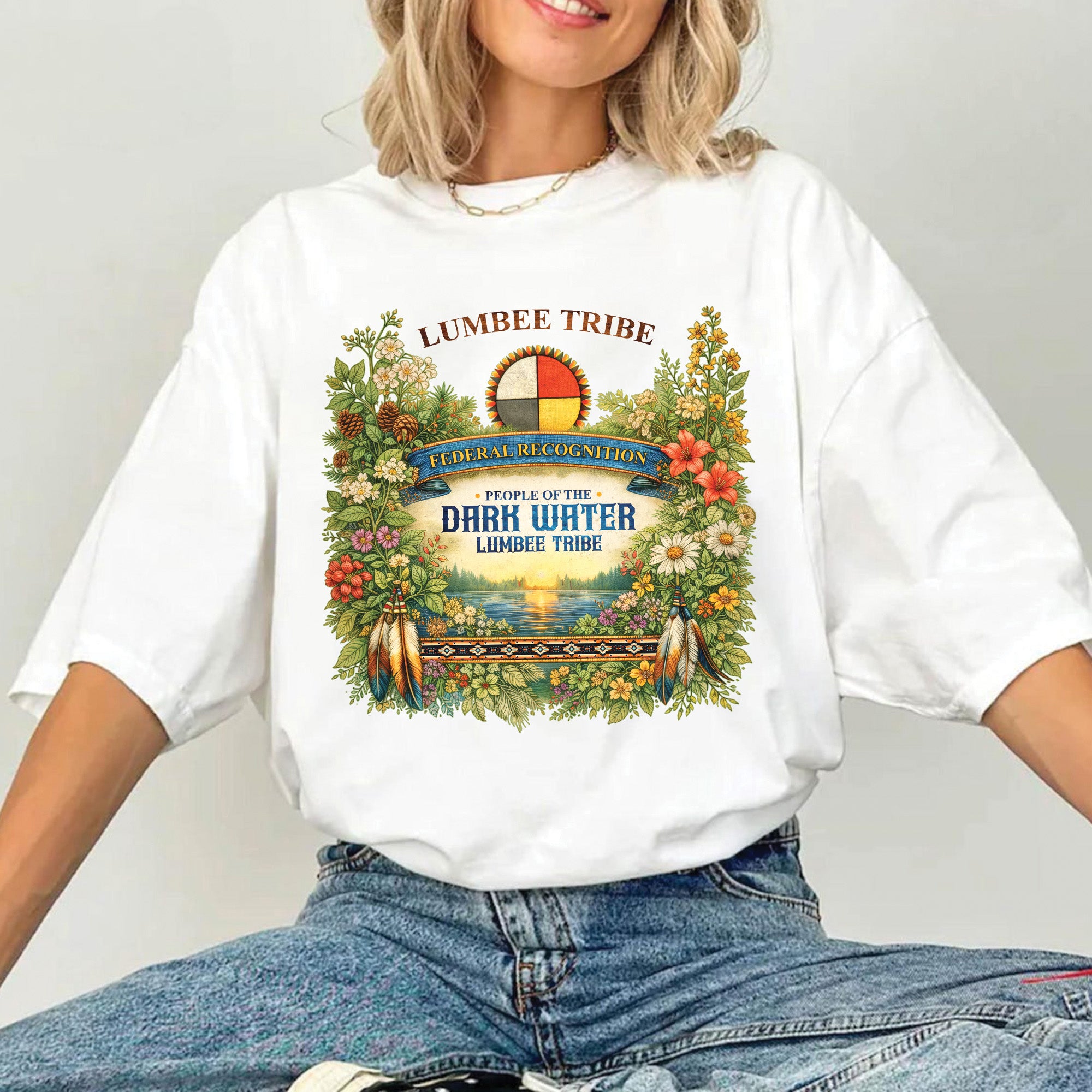 Lumbee Tribe Federal Recognition – Dark Water People Native American Art Unisex T-shirt/T-shirt V-neck/Hoodie/Sweatshirt