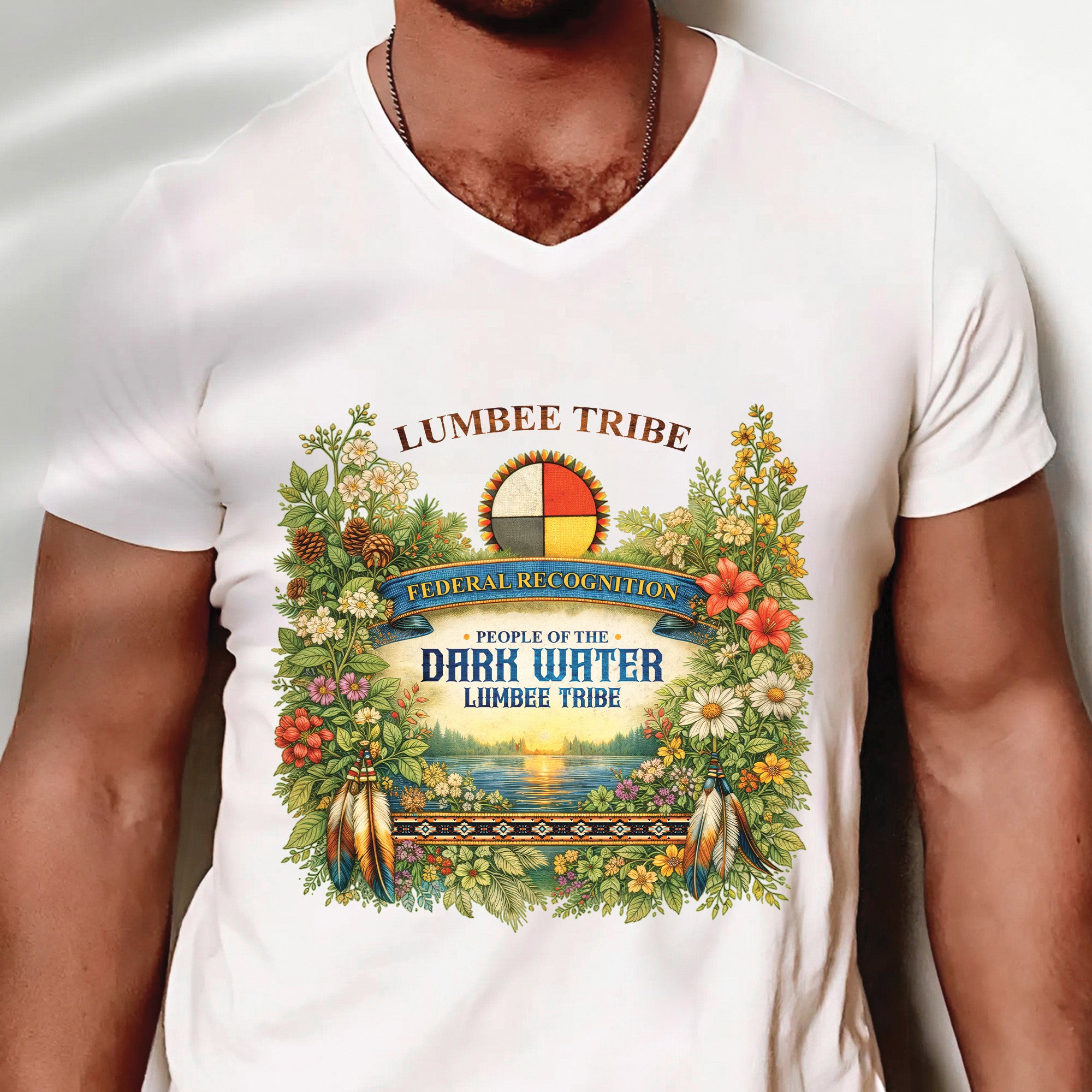 Lumbee Tribe Federal Recognition – Dark Water People Native American Art Unisex T-shirt/T-shirt V-neck/Hoodie/Sweatshirt