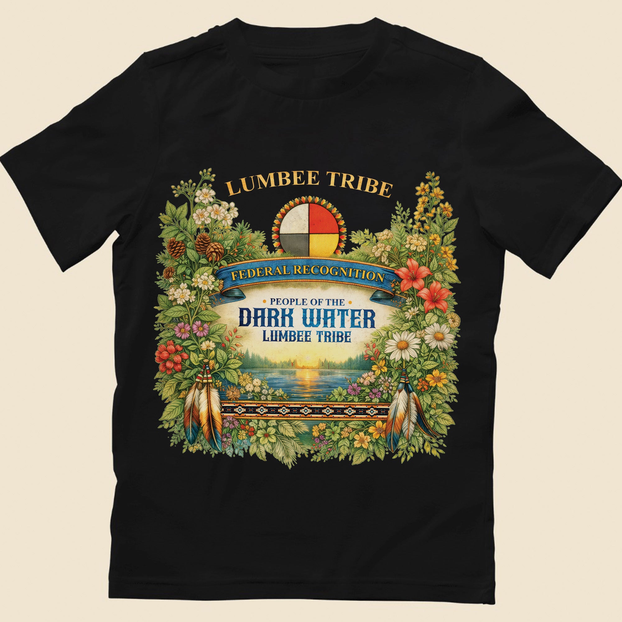 Lumbee Tribe Federal Recognition – Dark Water People Native American Art Unisex T-shirt/T-shirt V-neck/Hoodie/Sweatshirt