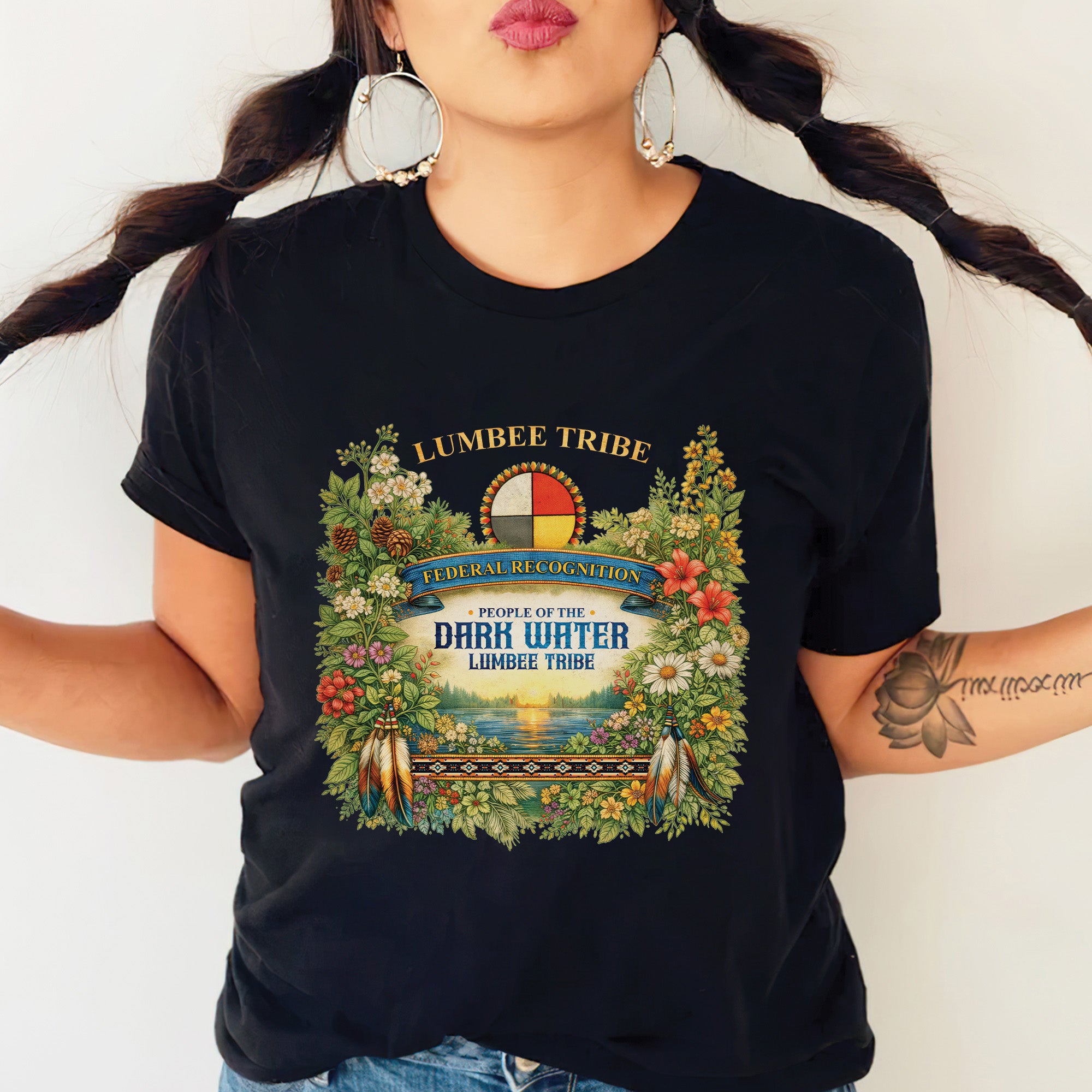 Lumbee Tribe Federal Recognition – Dark Water People Native American Art Unisex T-shirt/T-shirt V-neck/Hoodie/Sweatshirt