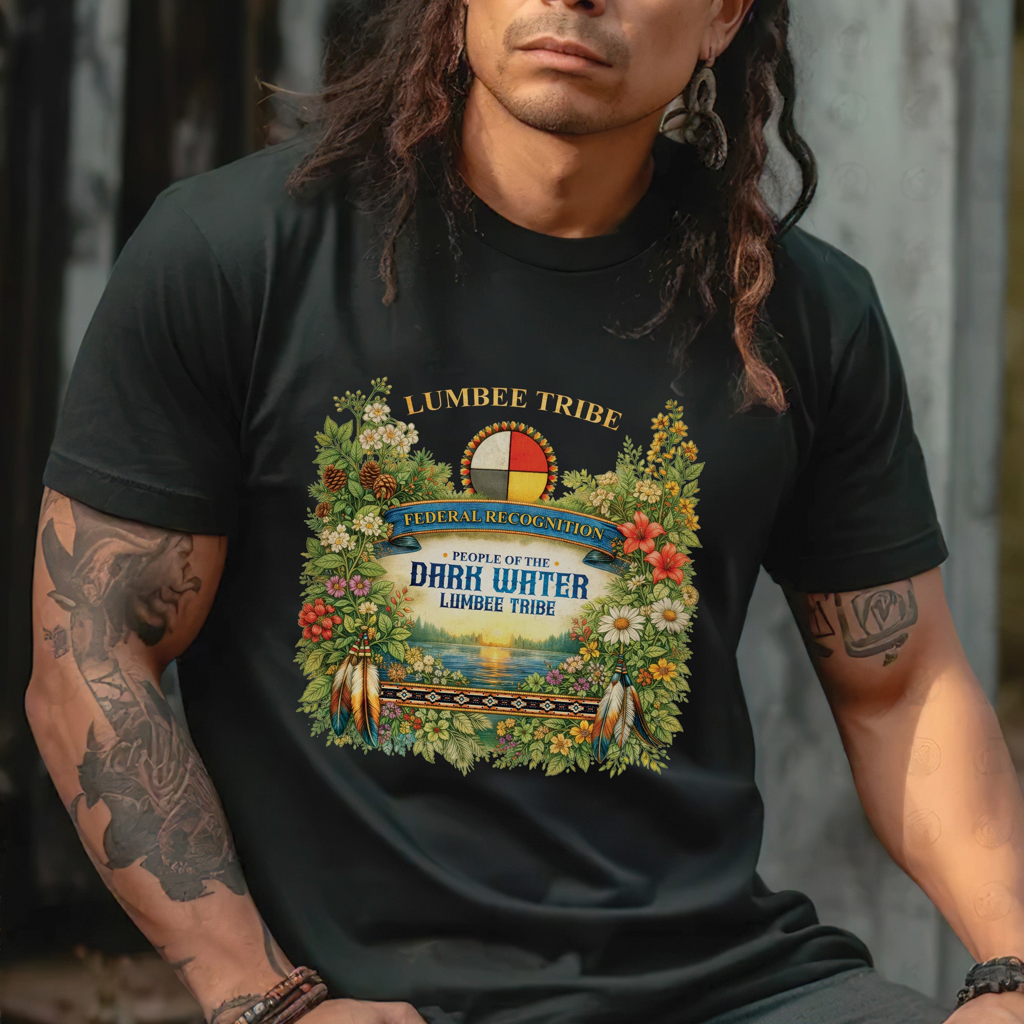 Lumbee Tribe Federal Recognition – Dark Water People Native American Art Unisex T-shirt/T-shirt V-neck/Hoodie/Sweatshirt
