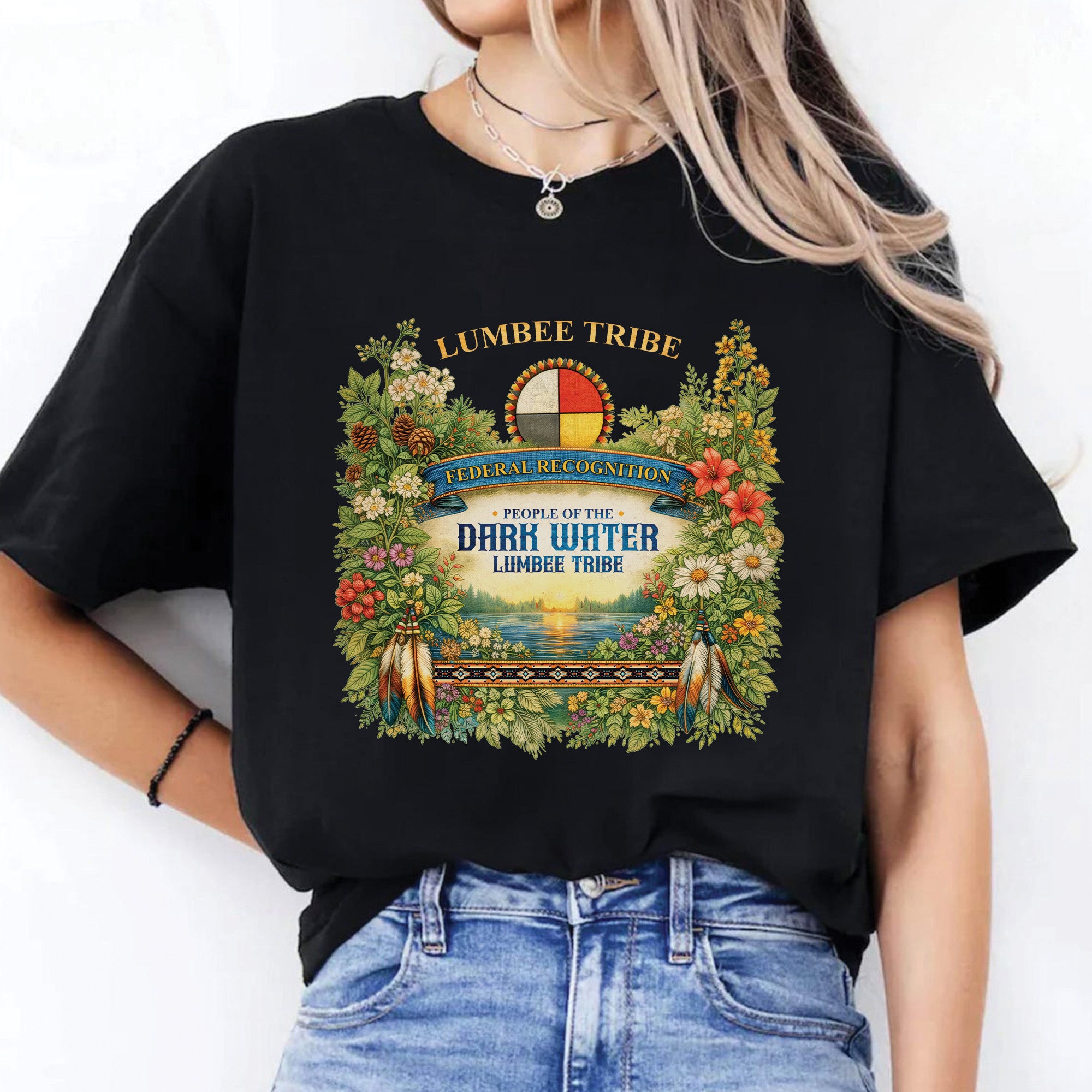 Lumbee Tribe Federal Recognition – Dark Water People Native American Art Unisex T-shirt/T-shirt V-neck/Hoodie/Sweatshirt