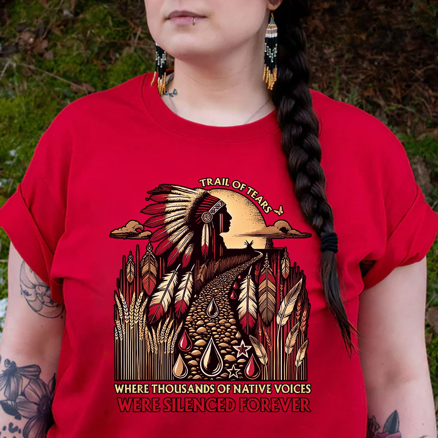 Trail Of Tears - Where Thousands Of Native Voices Were Silenced Forever Unisex T-Shirt/Hoodie/Sweatshirt