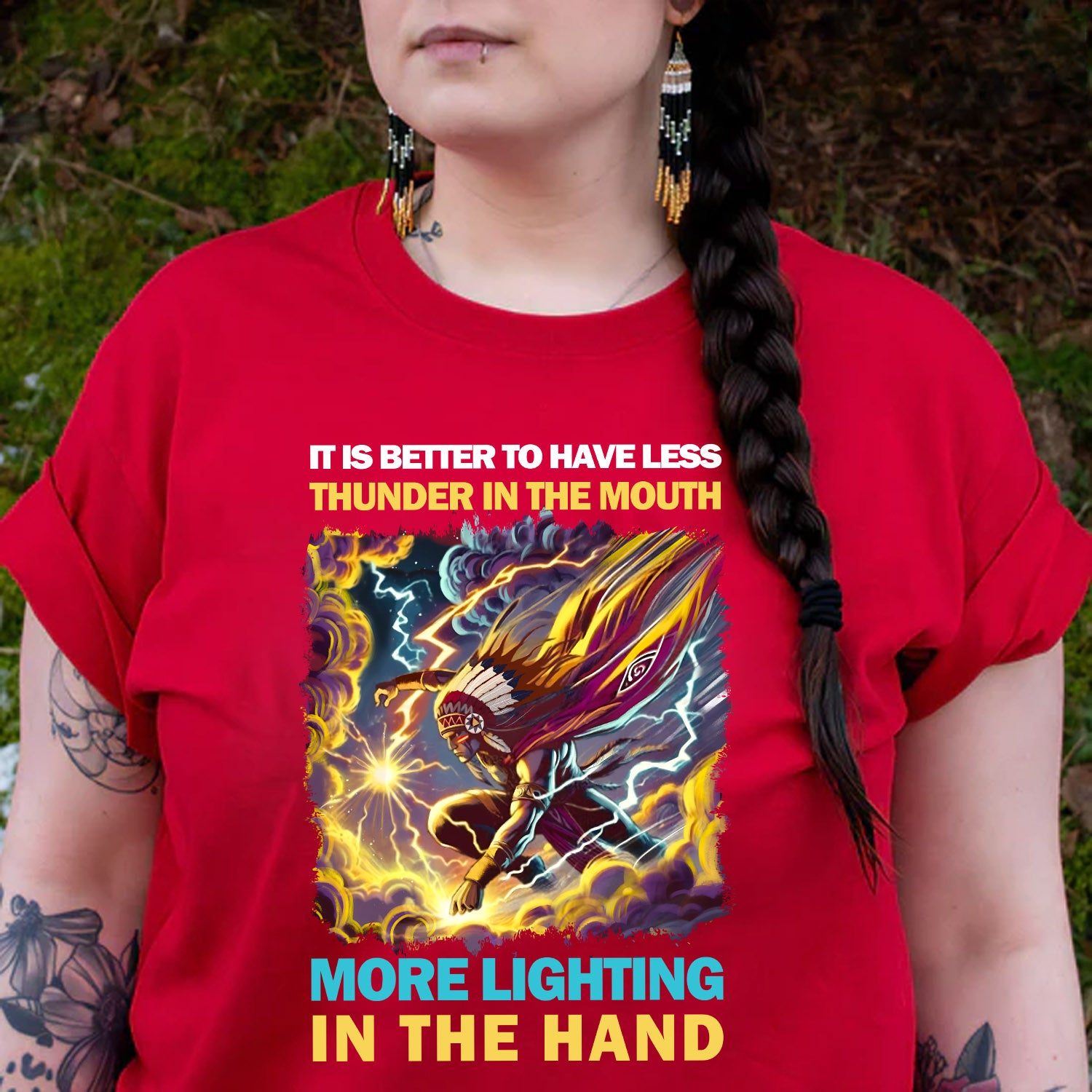 It Is Better To Have Less Thunder In The Mouth More Lighting In The Hand – Unisex T-Shirt/T-Shirt V-Neck/Hoodie/Sweatshirt Style 2