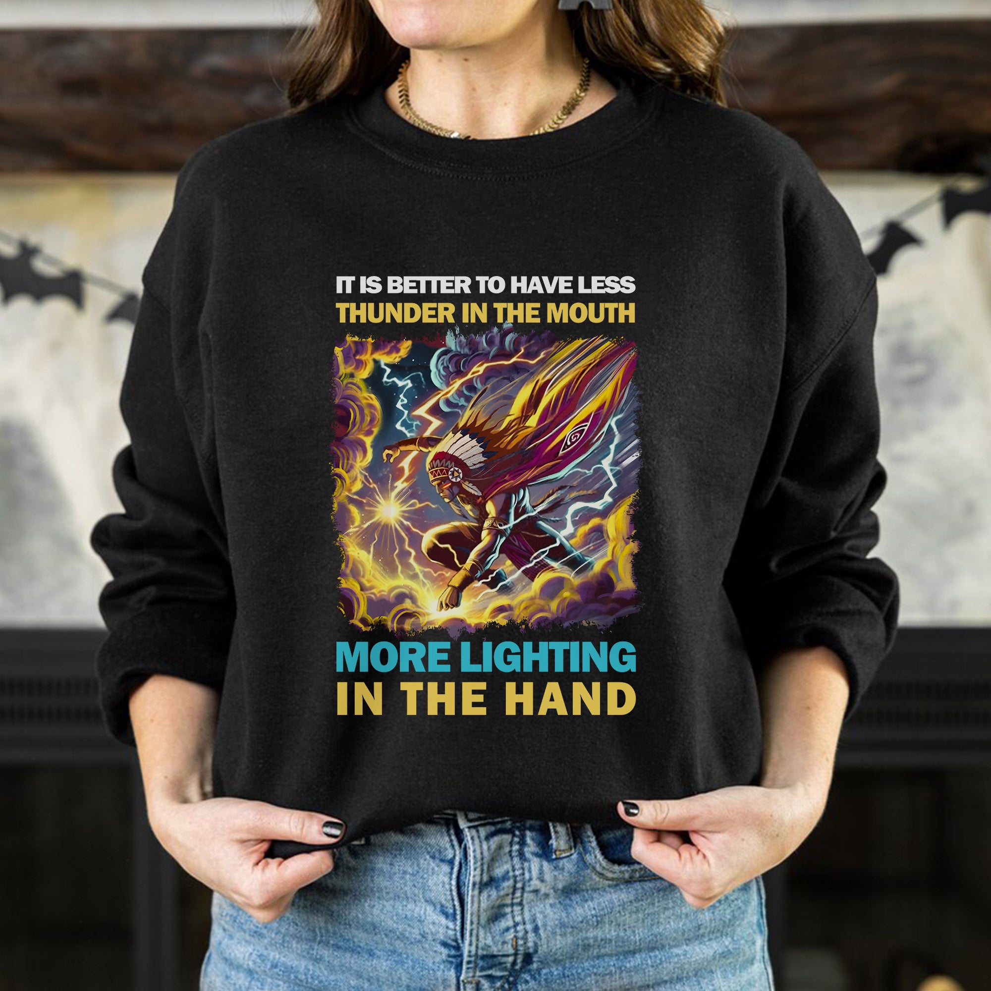 It Is Better To Have Less Thunder In The Mouth More Lighting In The Hand – Unisex T-Shirt/T-Shirt V-Neck/Hoodie/Sweatshirt Style 2