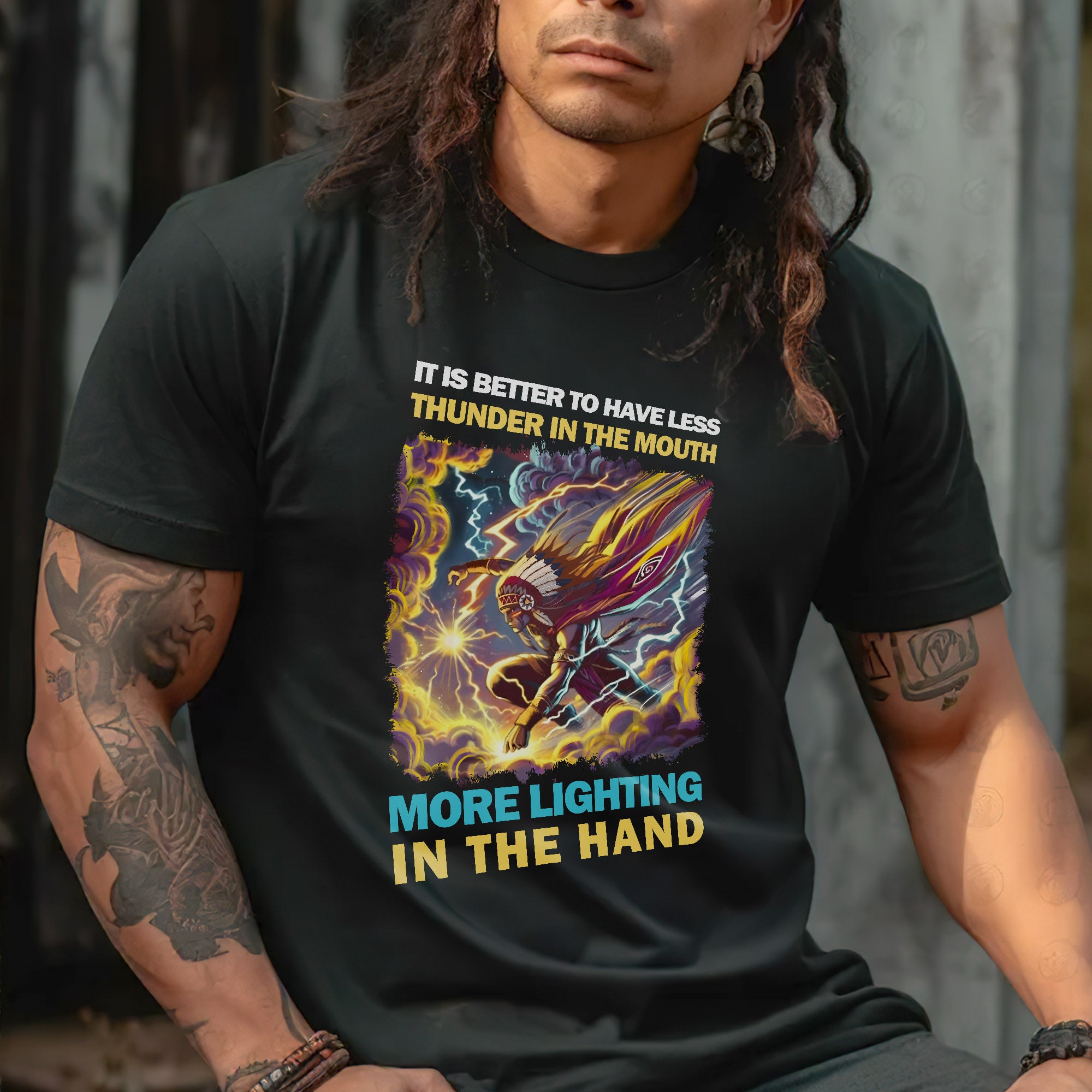 It Is Better To Have Less Thunder In The Mouth More Lighting In The Hand – Unisex T-Shirt/T-Shirt V-Neck/Hoodie/Sweatshirt Style 2