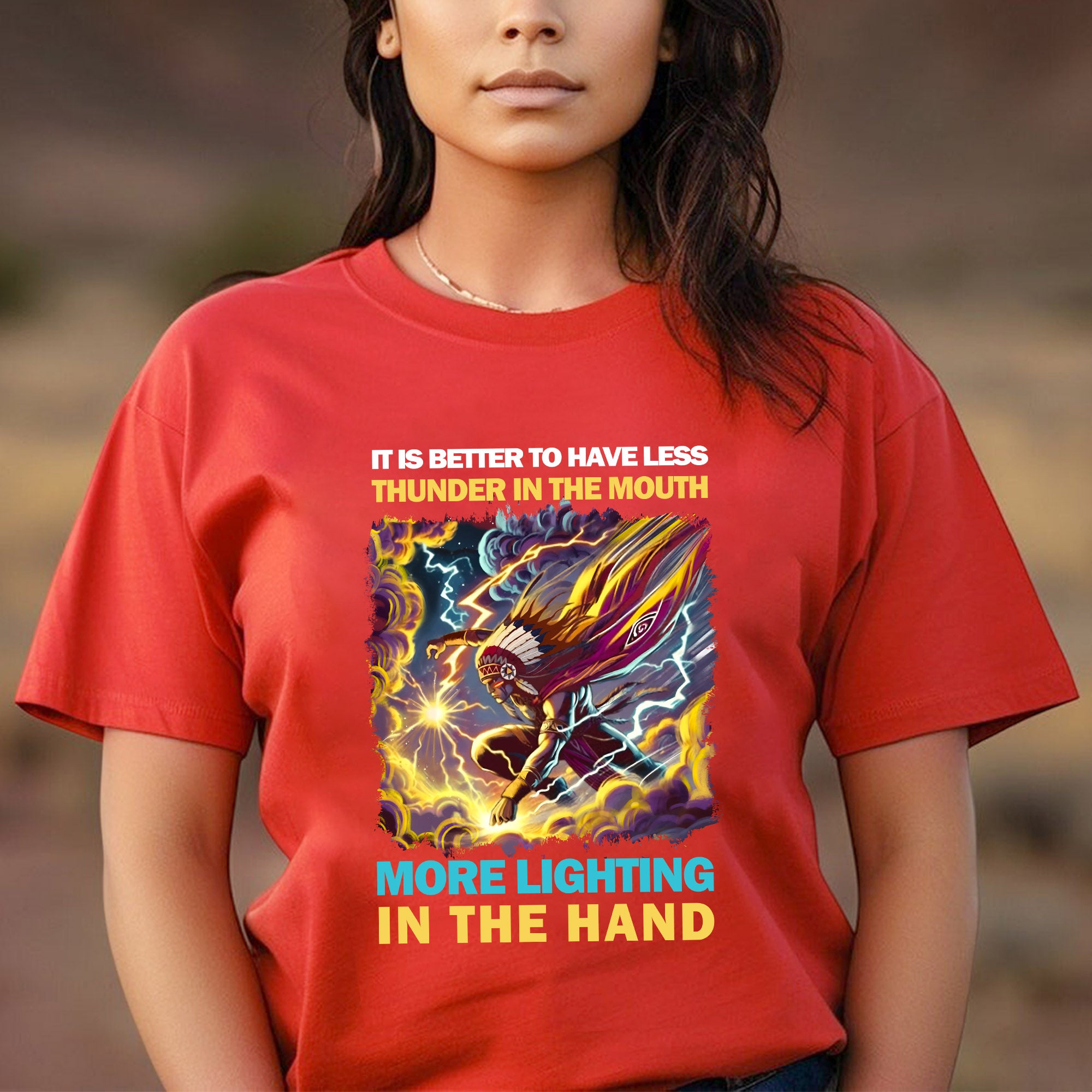 It Is Better To Have Less Thunder In The Mouth More Lighting In The Hand – Unisex T-Shirt/T-Shirt V-Neck/Hoodie/Sweatshirt Style 2