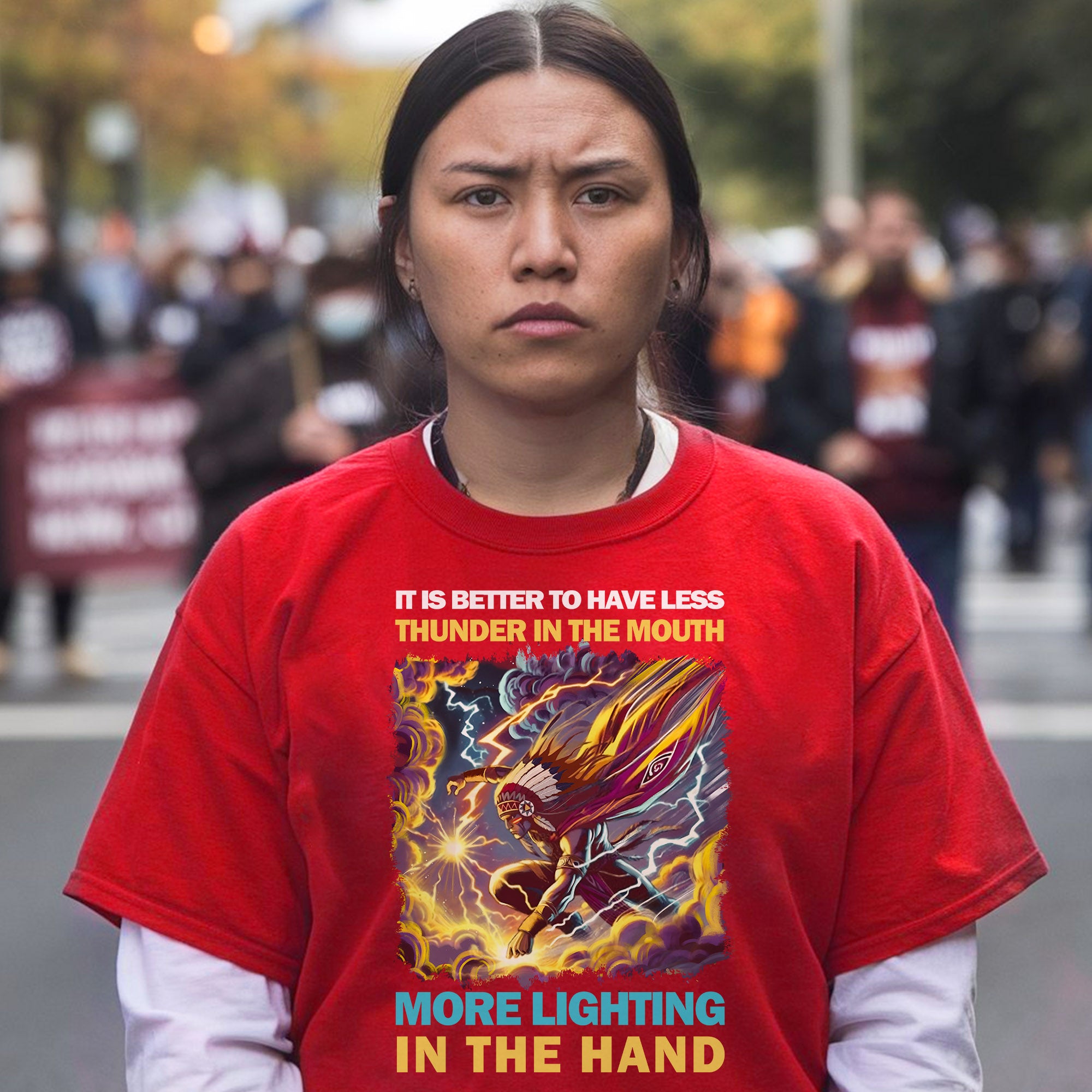 It Is Better To Have Less Thunder In The Mouth More Lighting In The Hand – Unisex T-Shirt/T-Shirt V-Neck/Hoodie/Sweatshirt Style 2