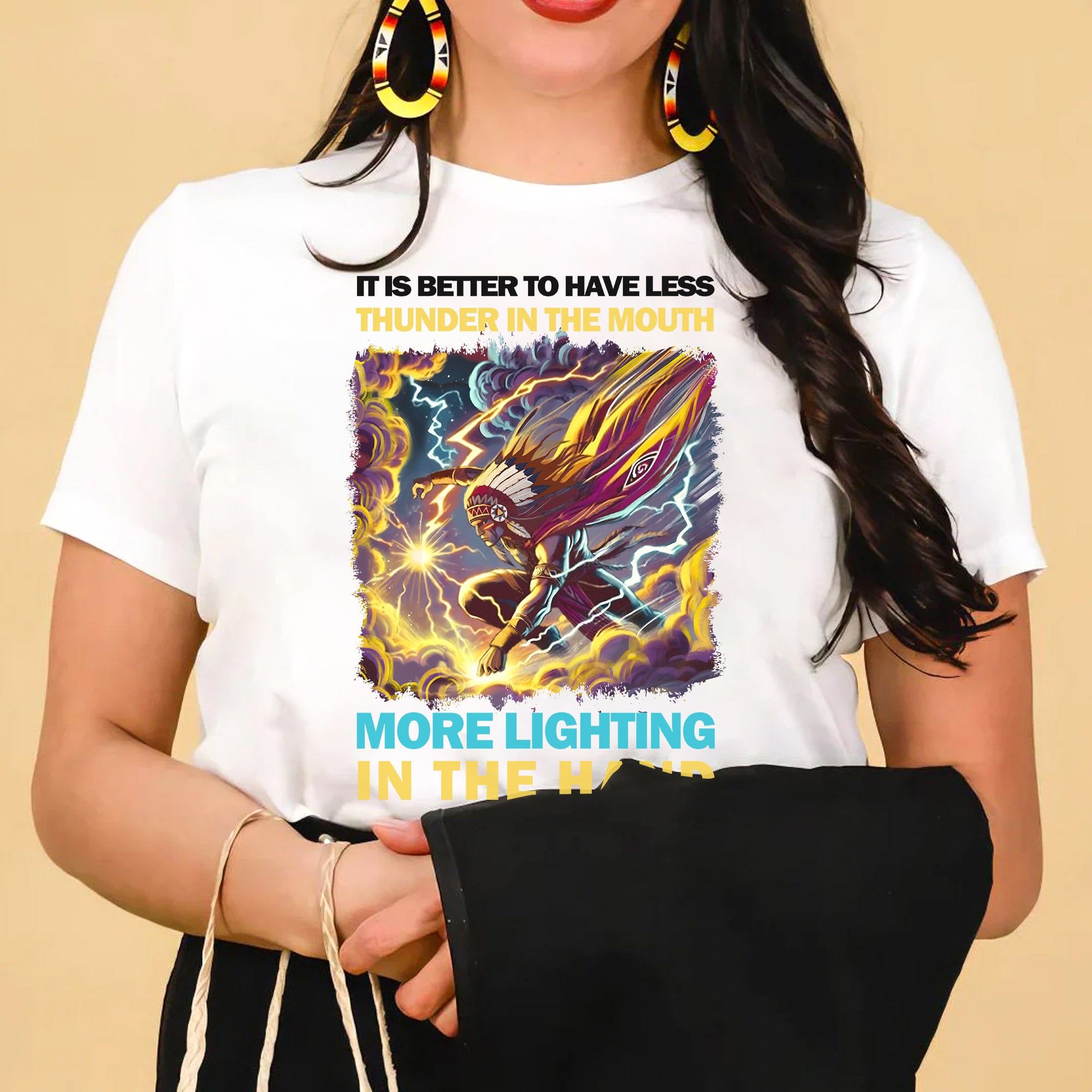 It Is Better To Have Less Thunder In The Mouth More Lighting In The Hand – Unisex T-Shirt/T-Shirt V-Neck/Hoodie/Sweatshirt Style 2