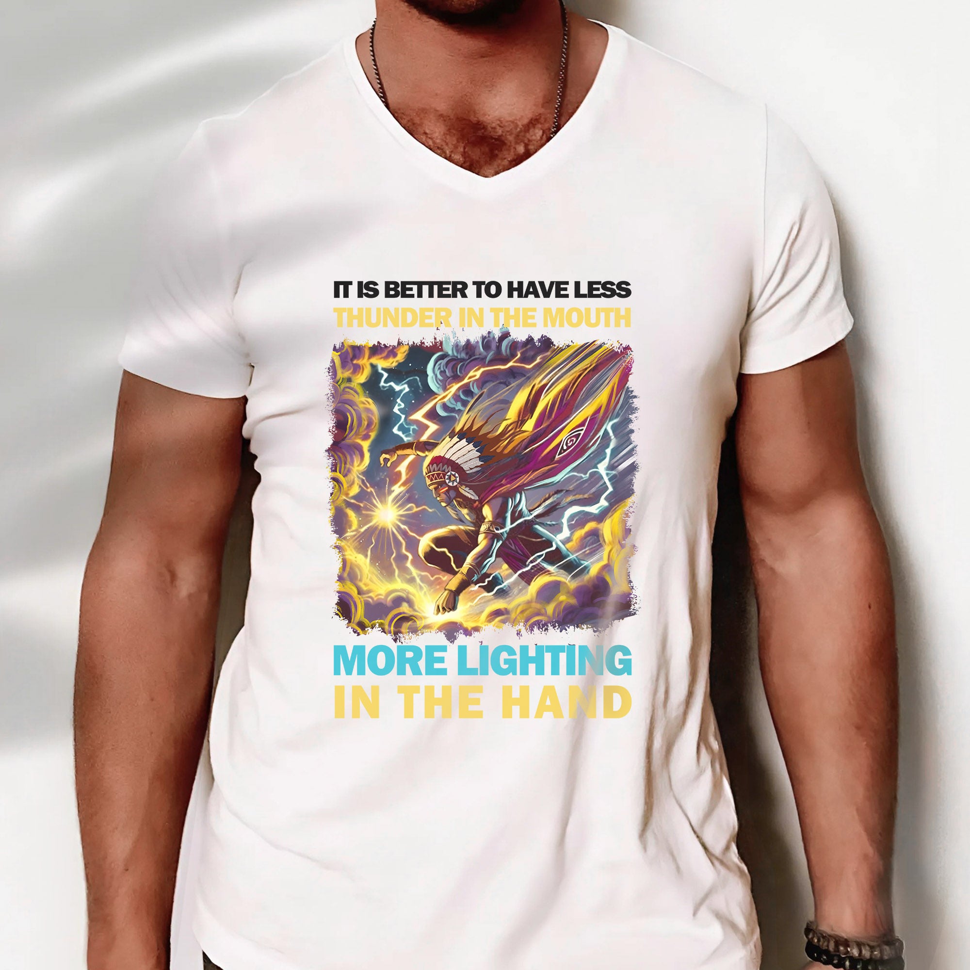 It Is Better To Have Less Thunder In The Mouth More Lighting In The Hand – Unisex T-Shirt/T-Shirt V-Neck/Hoodie/Sweatshirt Style 2