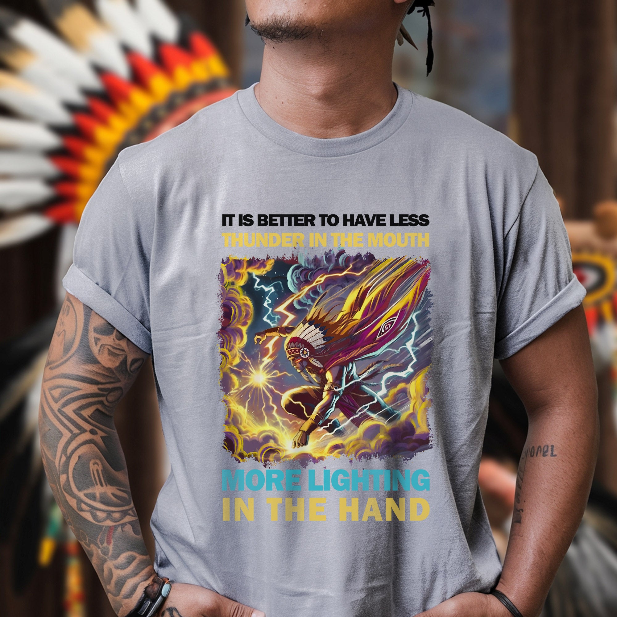 It Is Better To Have Less Thunder In The Mouth More Lighting In The Hand – Unisex T-Shirt/T-Shirt V-Neck/Hoodie/Sweatshirt Style 2