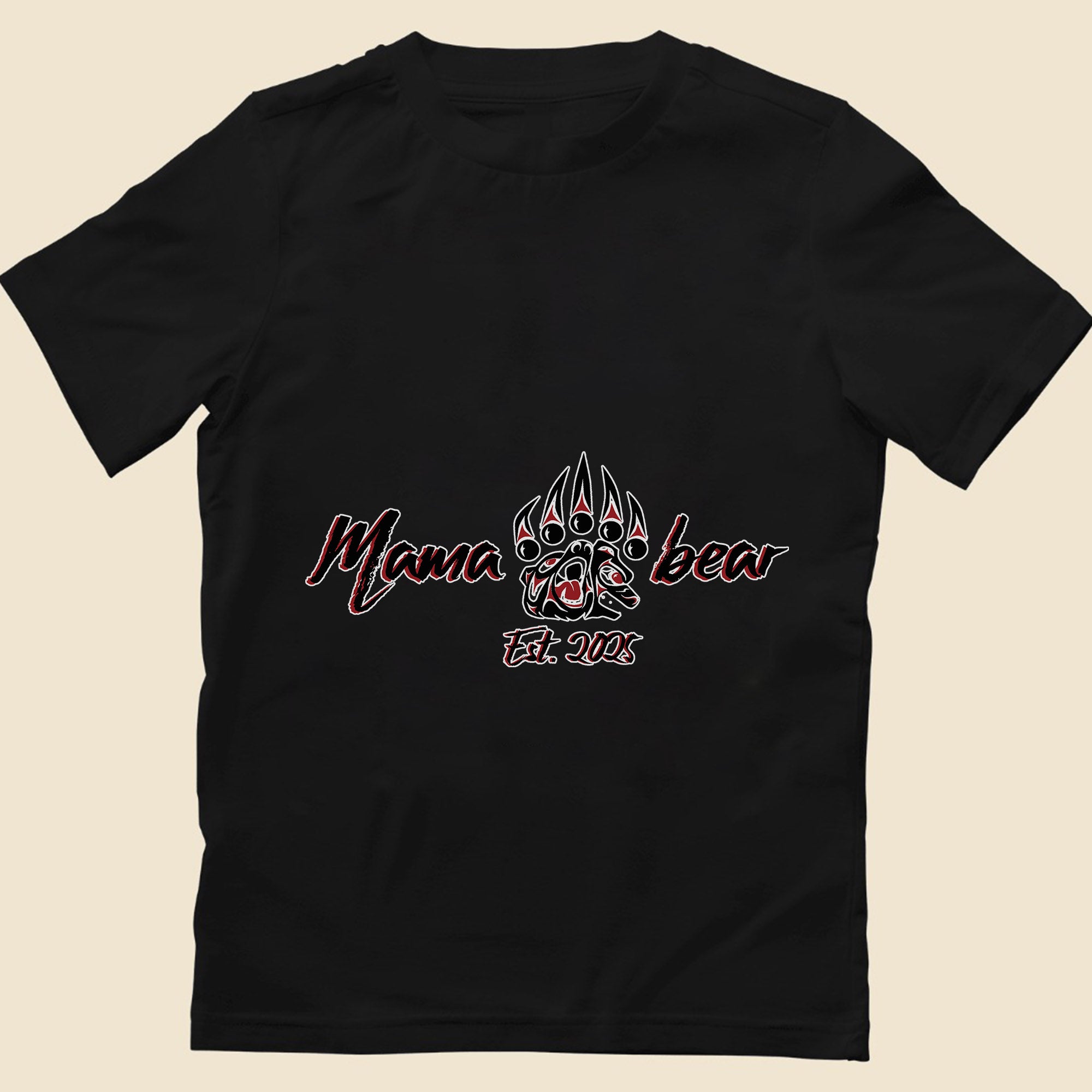 Mama Bear – Established 2005 Claw Design Tee Unisex T-Shirt/T-Shirt V-Neck/Hoodie/Sweatshirt
