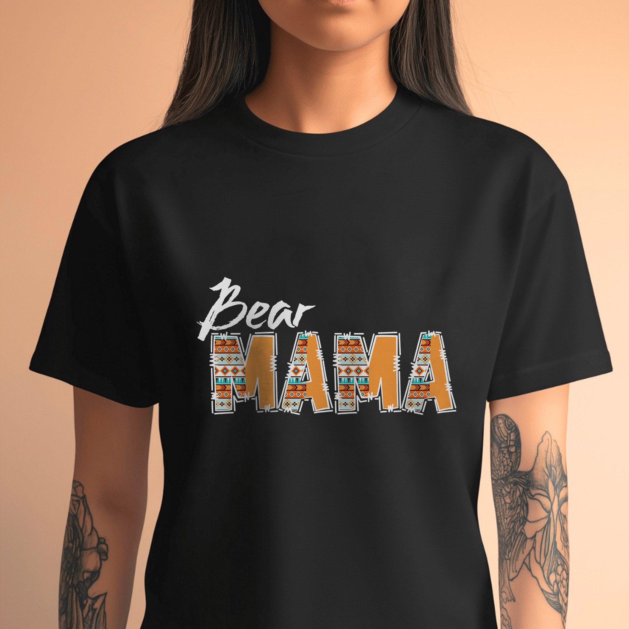 Bear Mama – Tribal Print Unisex T-Shirt/T-Shirt V-Neck/Hoodie/Sweatshirt
