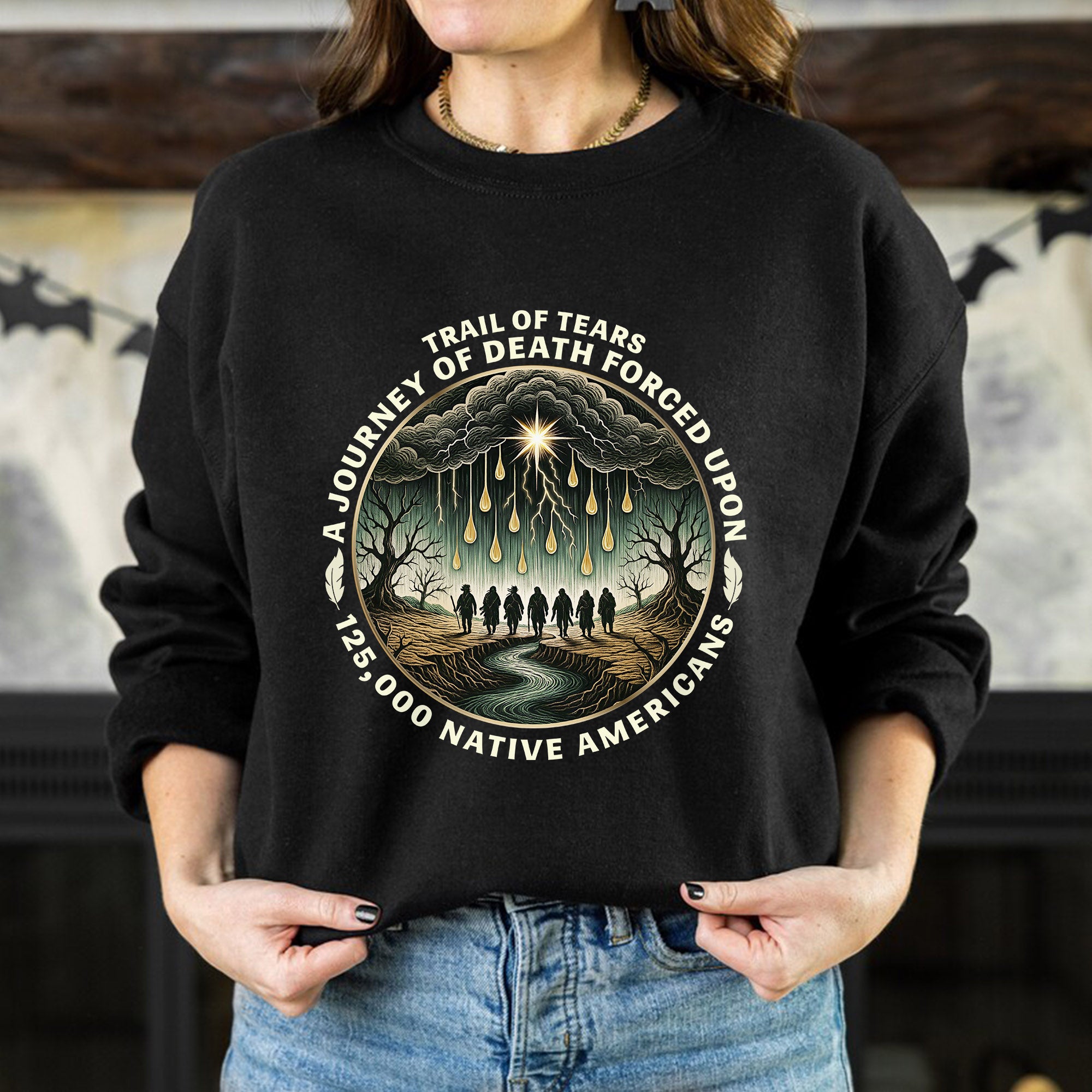 Trail of Tears Forced Journey Native American Tribute - Unisex T-Shirt/T-Shirt V-Neck/Hoodie/Sweatshirt